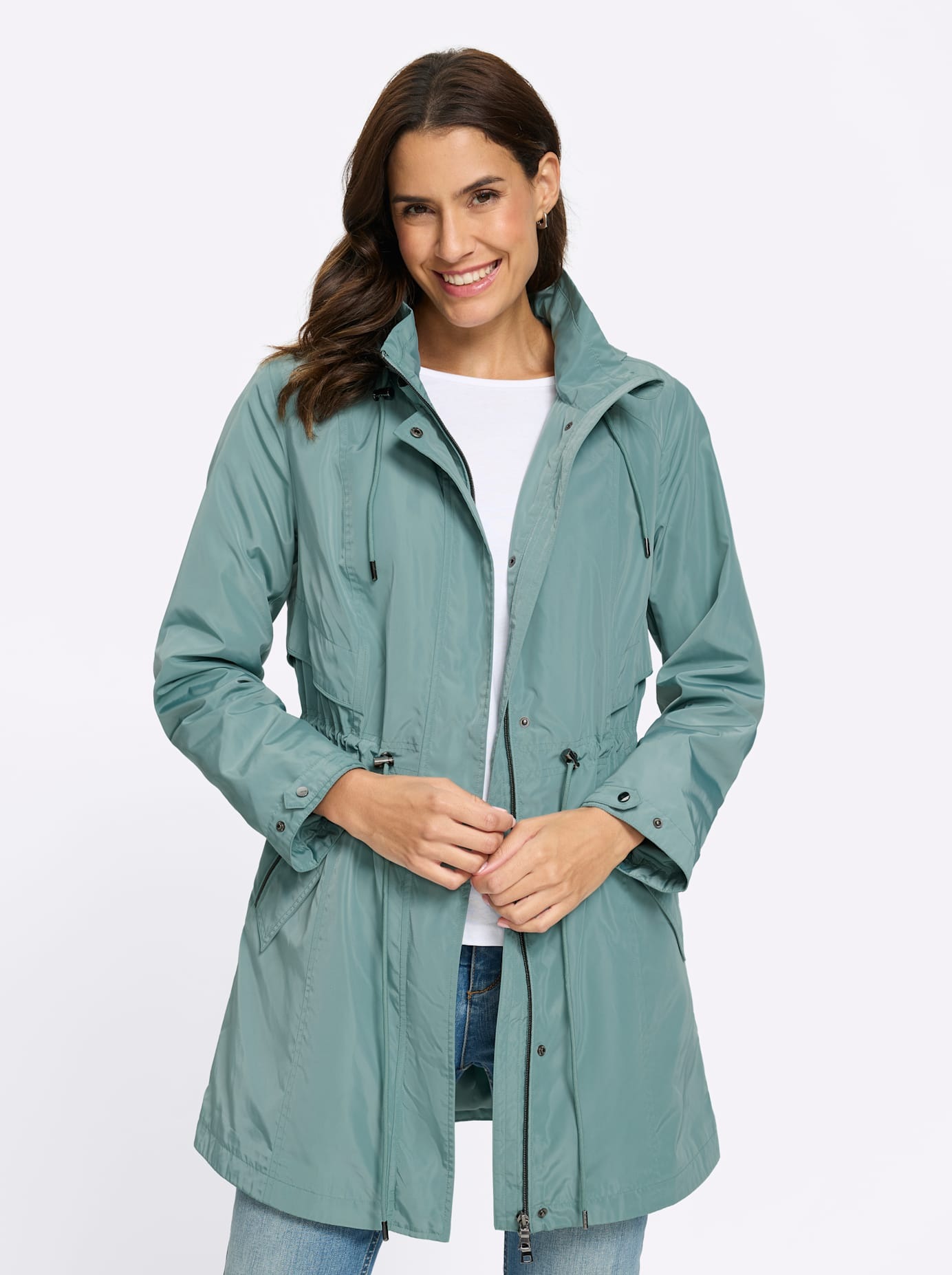 Inspirationen Langjacke mit Kapuze günstig online kaufen