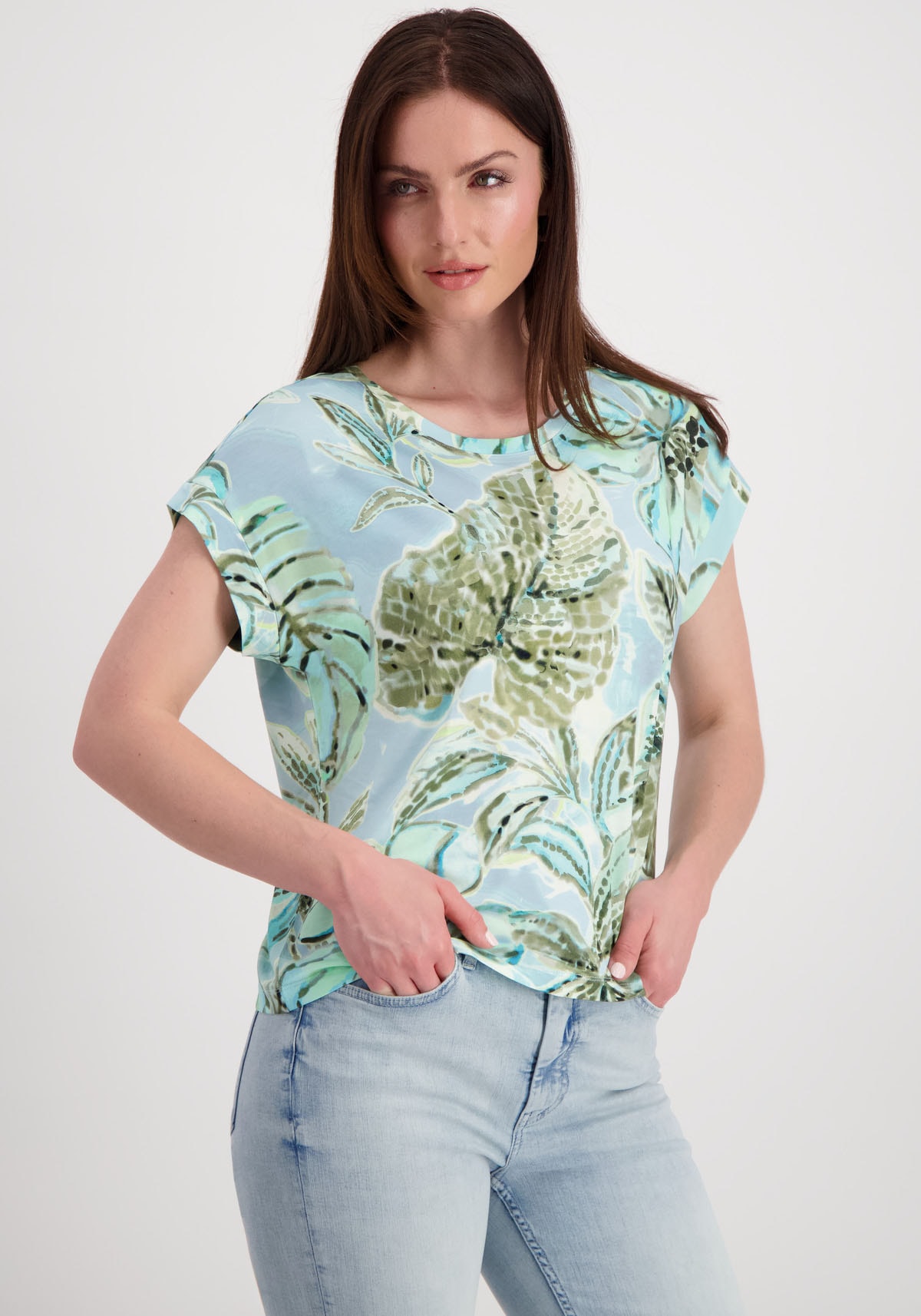 T-Shirt, mit Blumenmuster