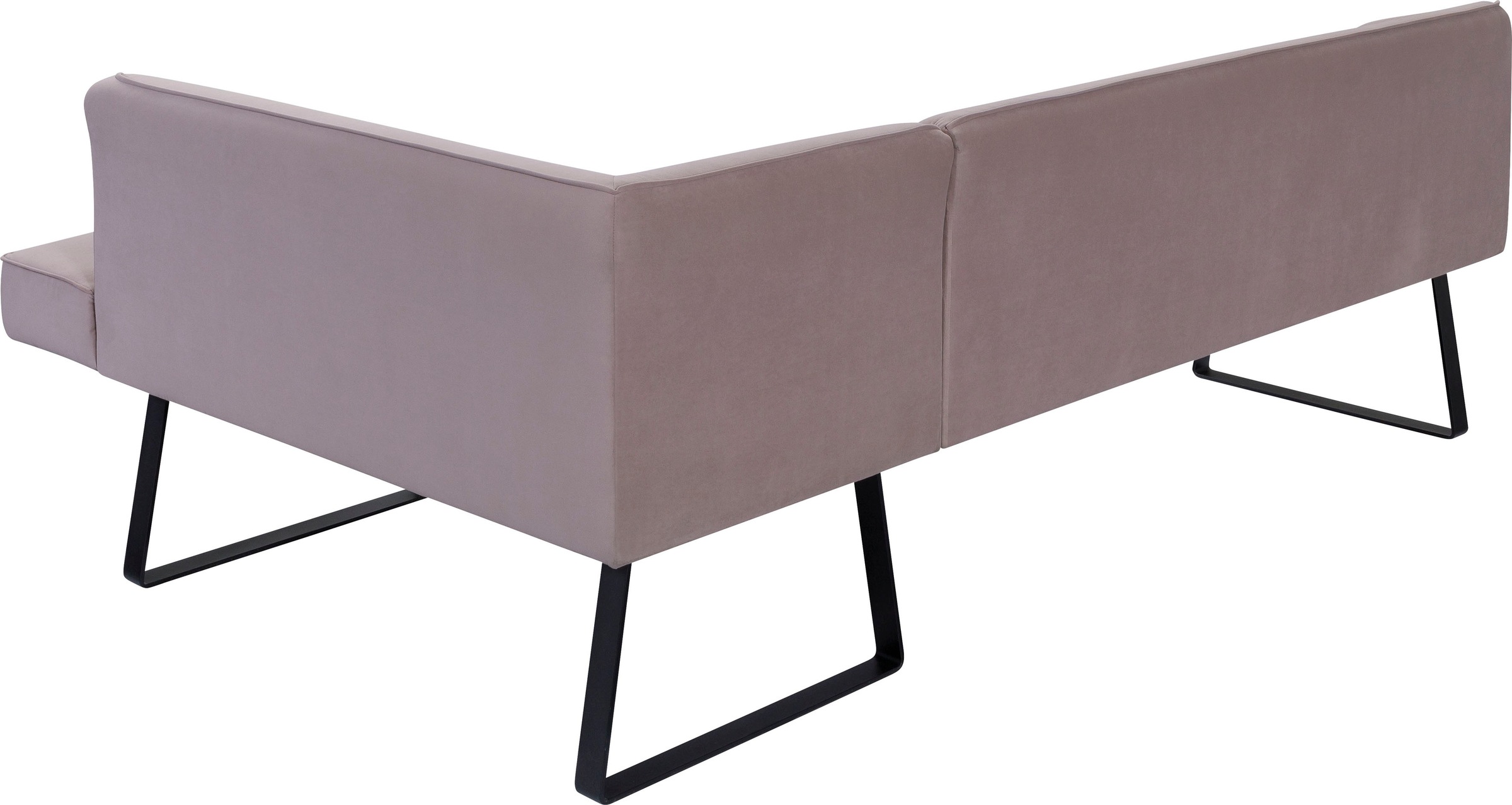 exxpo - sofa fashion Eckbank »Americano«, mit Keder und Metallfüßen, Bezug in verschiedenen Qualitäten