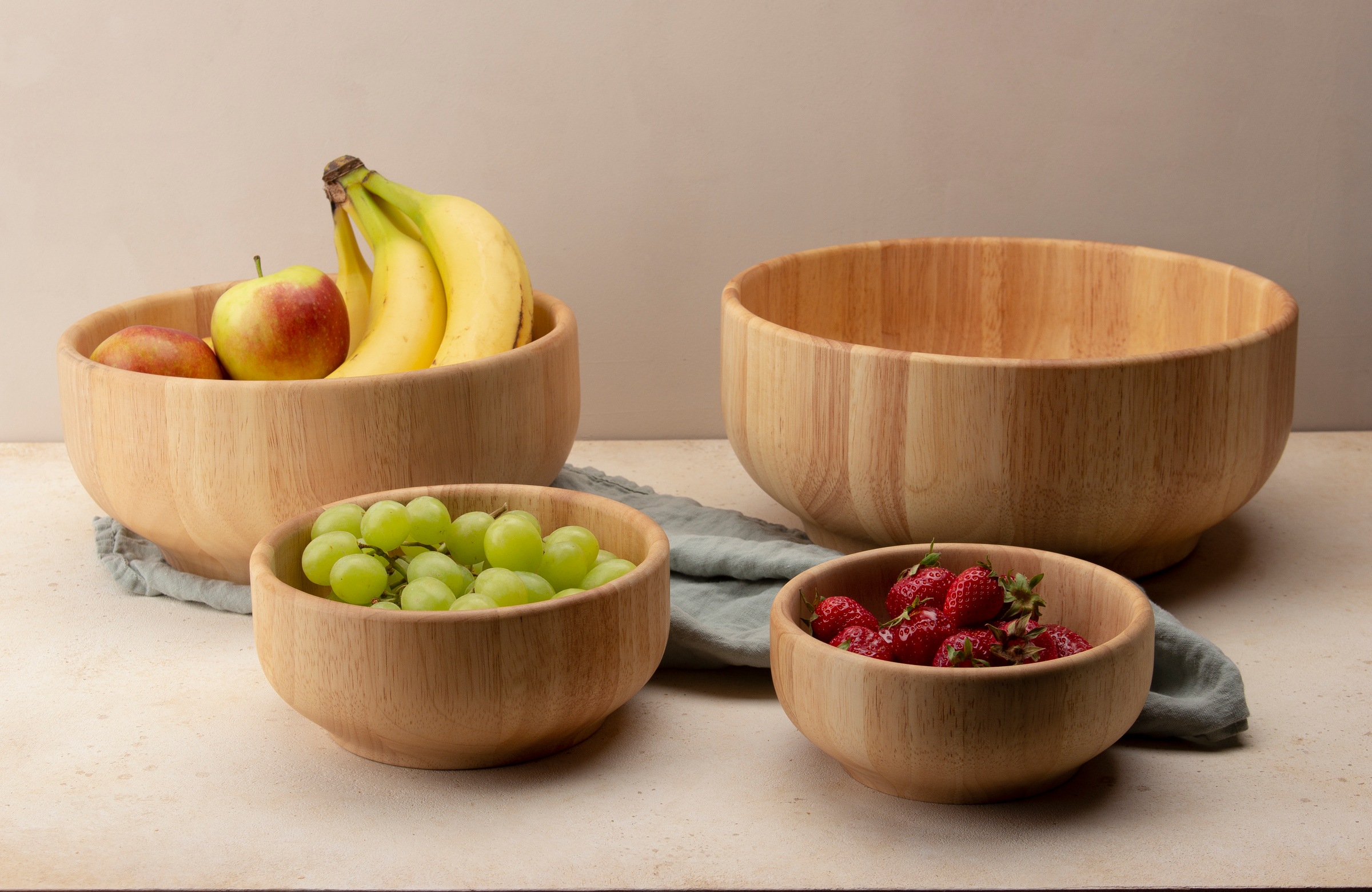 Continenta Schüssel, 1 tlg., aus Holz, Gummibaumholz, Zum Anrichten und Präsentieren