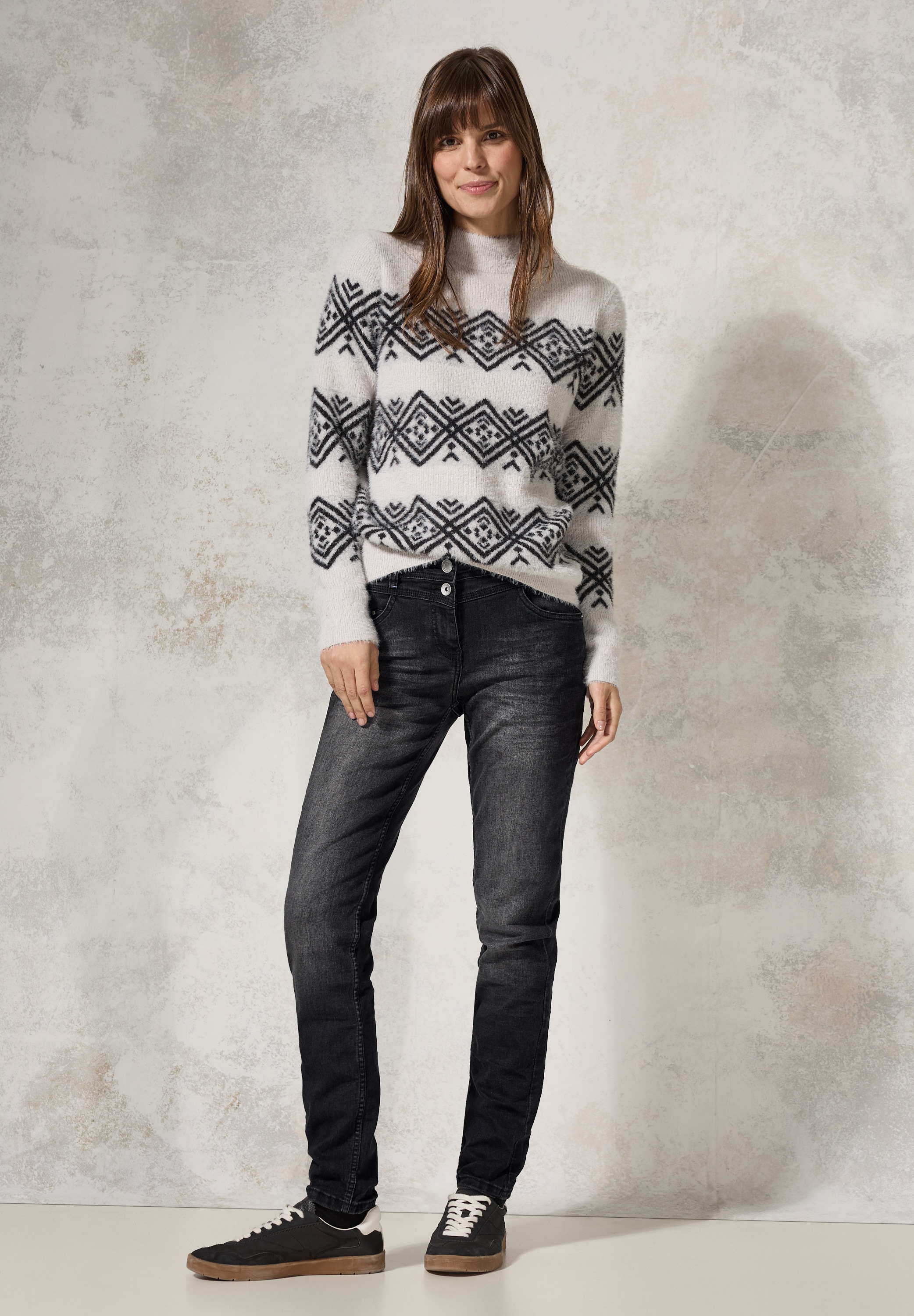 Cecil Slim-fit-Jeans, High Waist