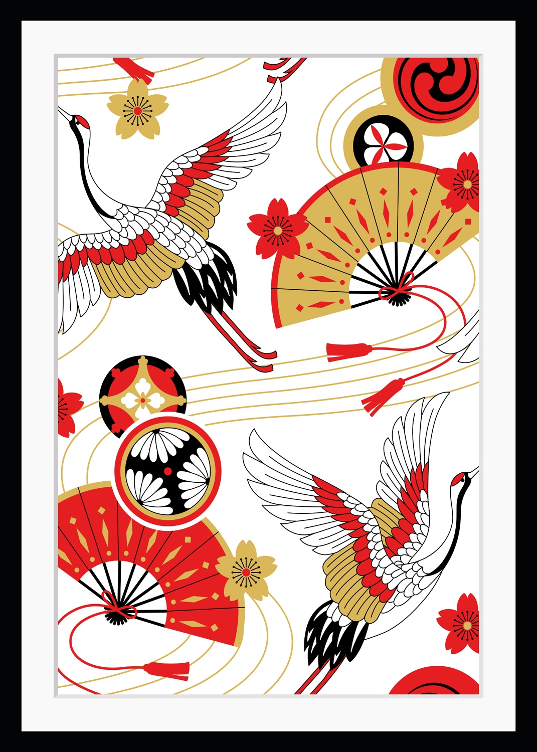 queence Bild "Karin" China Kunst Vogelbilder Vögel historische Ereignisse HD Premium Poster-Druck inkl. Holzrahmen
