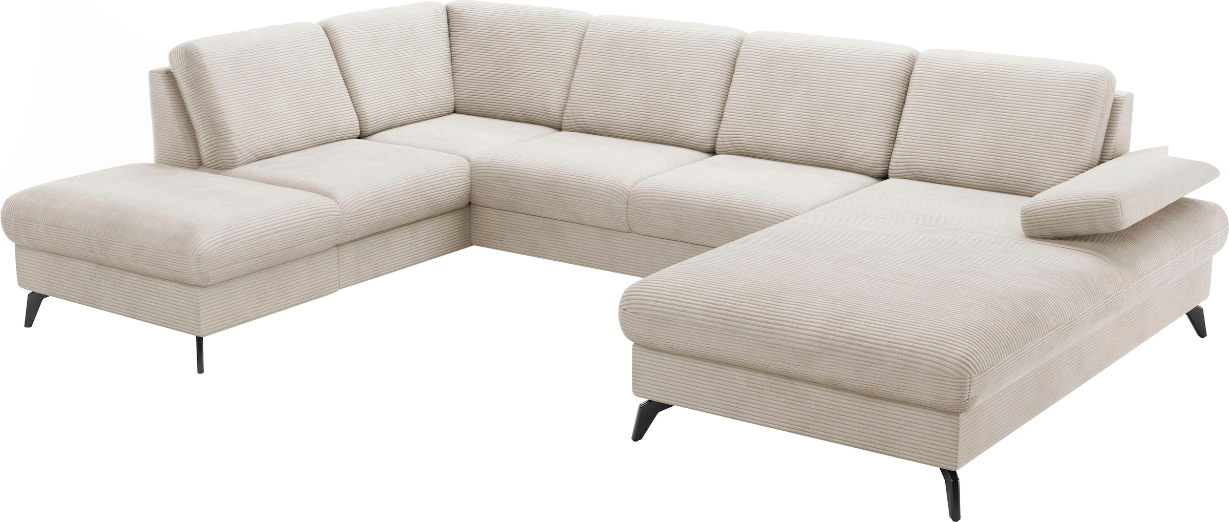 sit&more Wohnlandschaft »Morris Jubi U-Form«, inkl. Armteilfunktion und 1 Zierkissen, wahlweise mit Bettfunktion