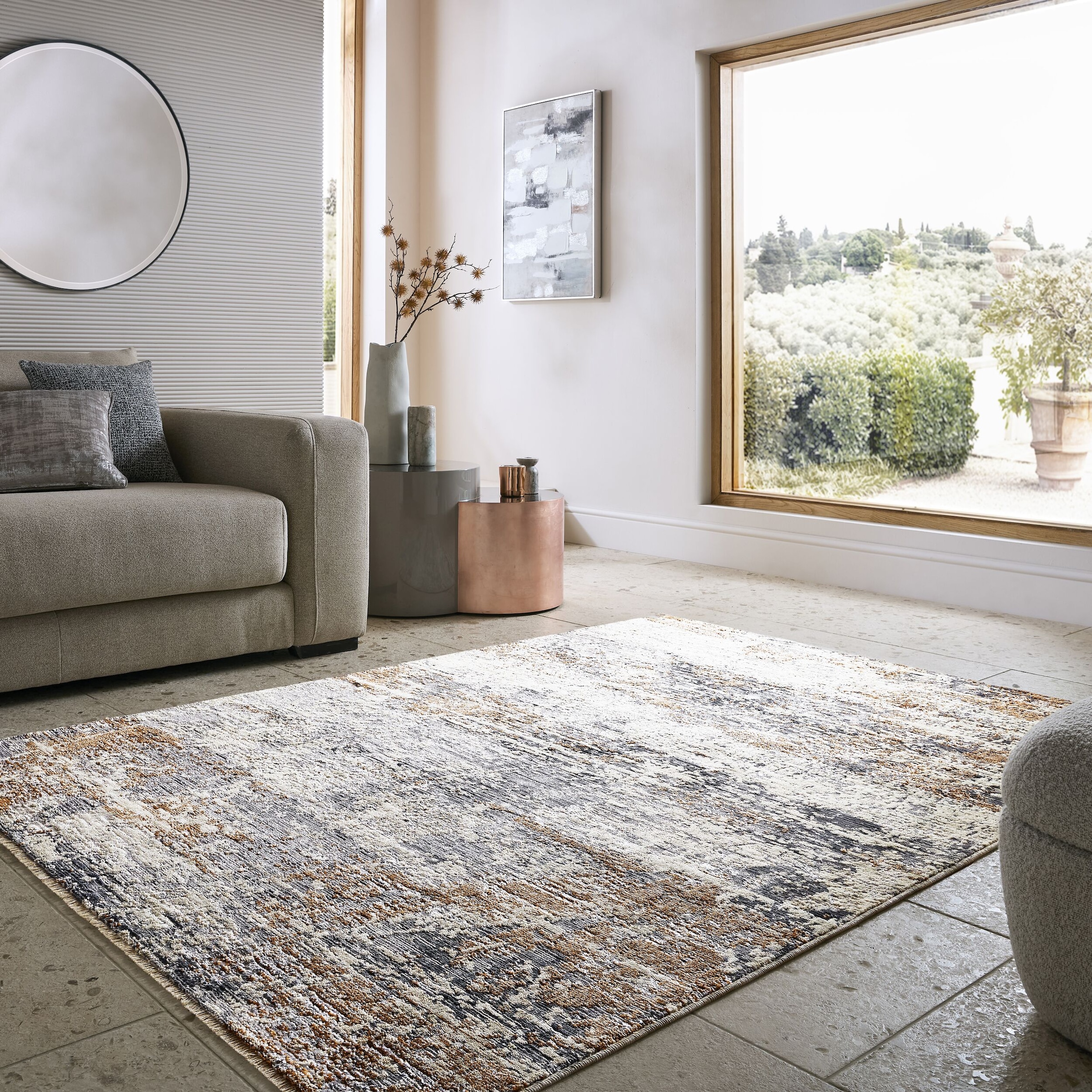 FLAIR RUGS Teppich "Drift Abstract, Glanzeffekt," rechteckig 7 mm Höhe aus günstig online kaufen