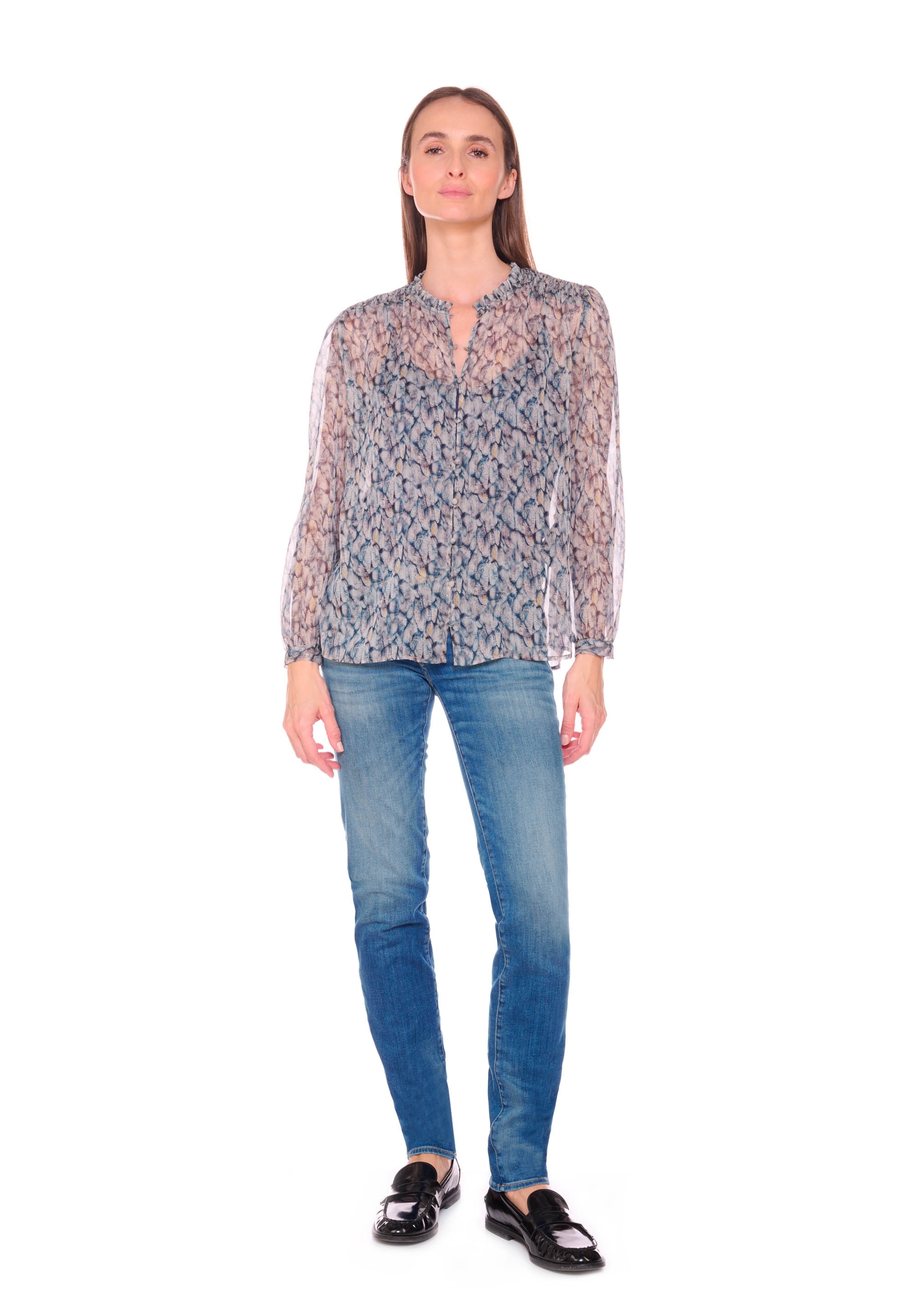 Le Temps Des Cerises Klassische Bluse »MACLEAR«, mit schönem Allover-Muster
