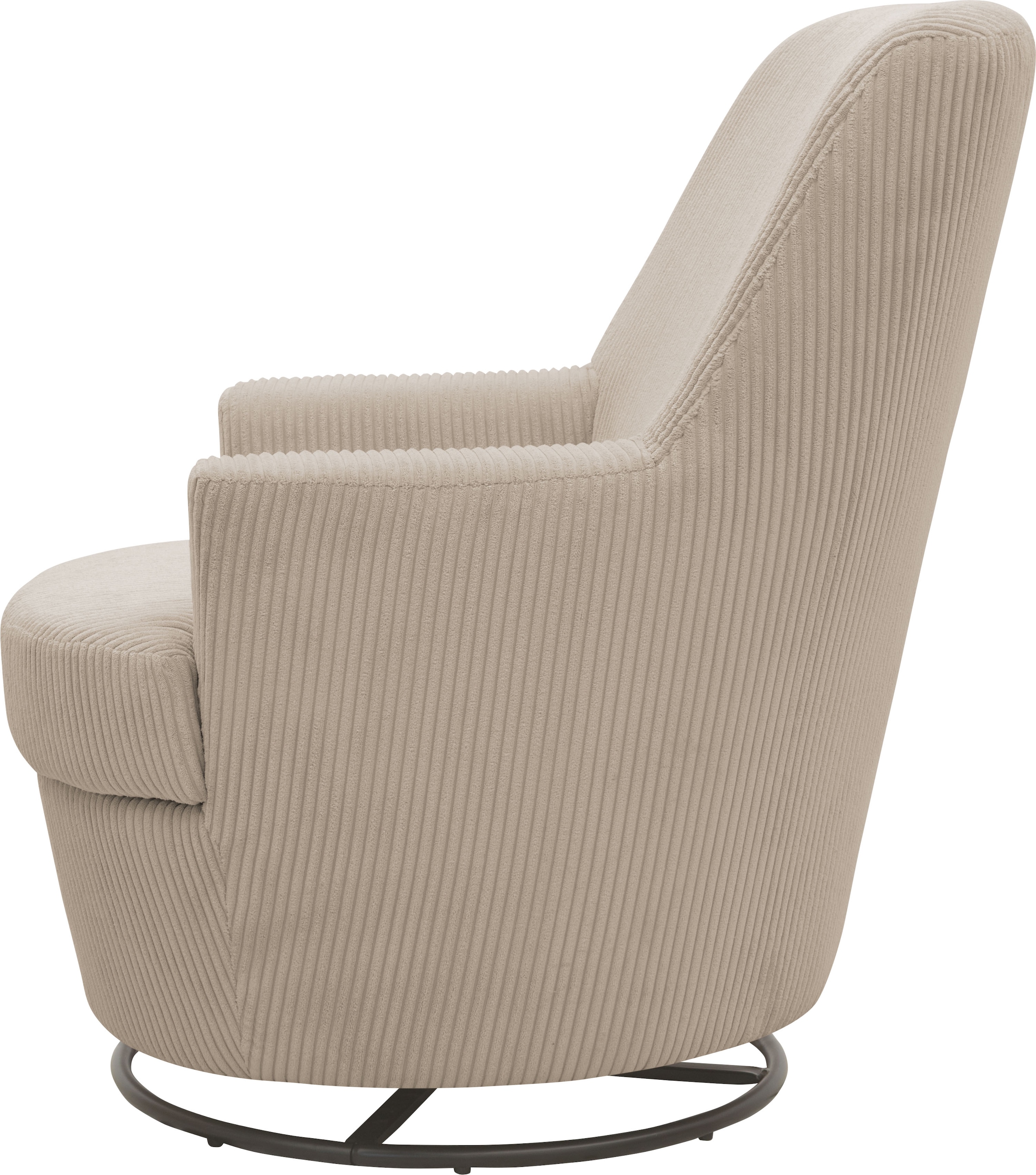 INOSIGN Drehsessel »HETTY, Drehsessel mit Wippfunktion, Lese-Sessel in Cord und Microfaser«, (1 St.), mit Federkern, auch im Set mit passendem Hocker