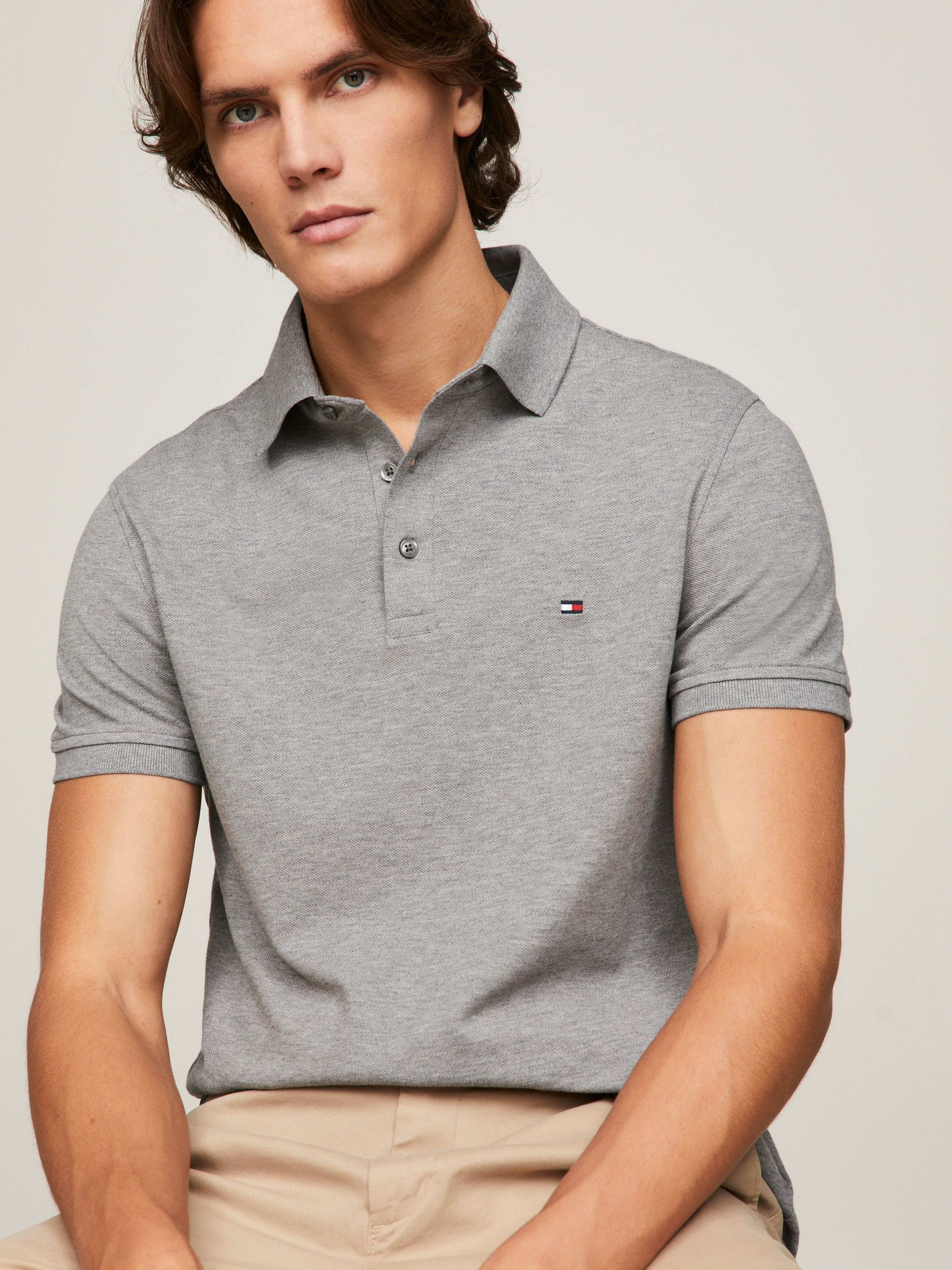 Tommy Hilfiger Poloshirt "1985 SLIM POLO", aus leicht strukturiertem Piqué- günstig online kaufen