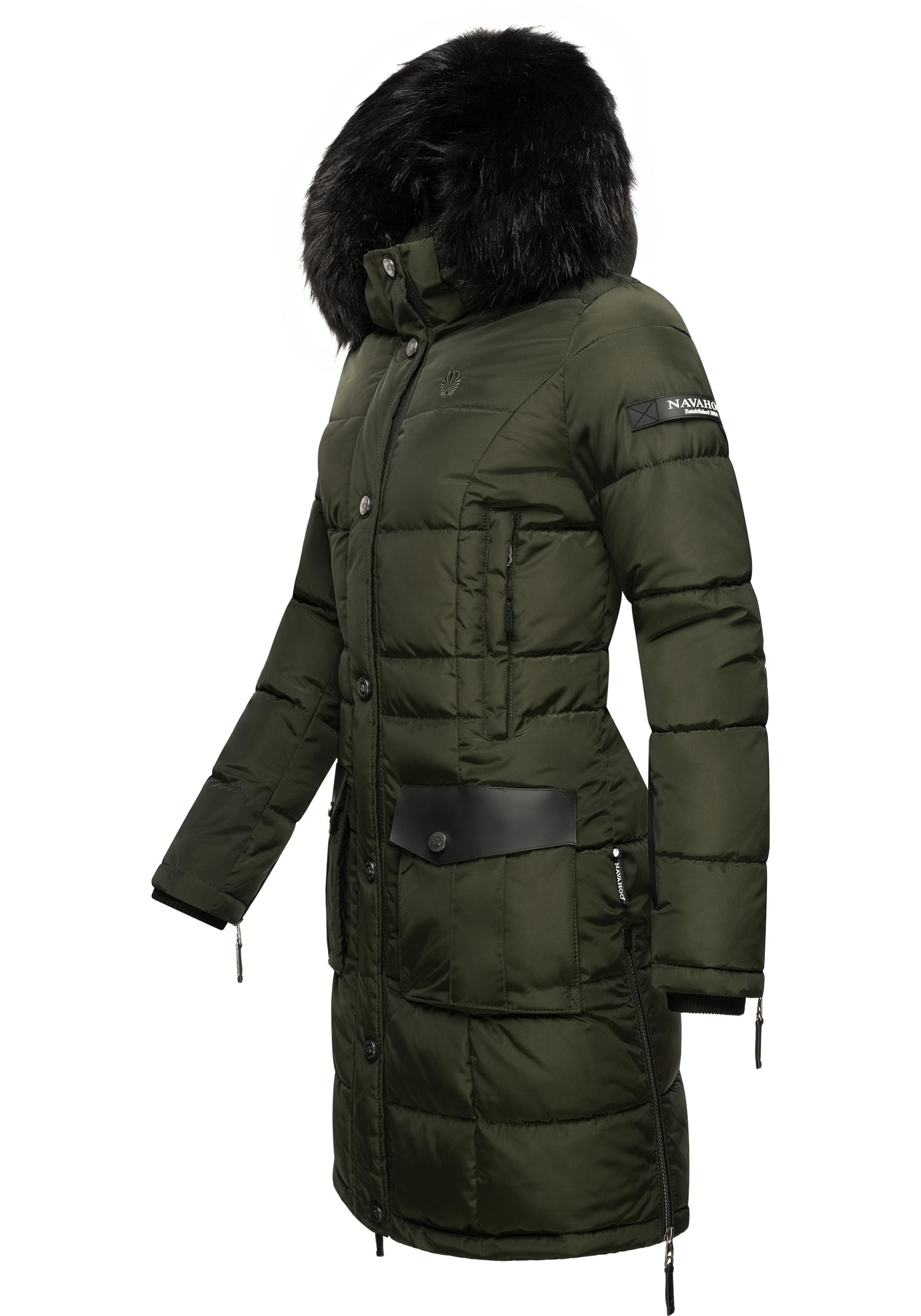 Navahoo Steppmantel "Sinja", stylischer Winter Parka mit edlem Fellimitat günstig online kaufen