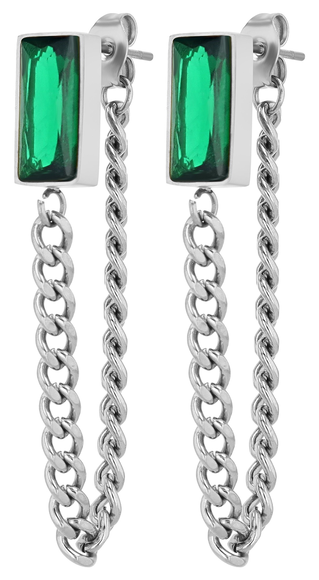 Paar Ohrhänger ADELIA´S "Damen Ohrringe – Ohrstecker aus Edelstahl", Damen, Gr. Damen, Edelstahl, silber, Ohrringe, Eine schöne Geschenkidee für jeden Anlass 2