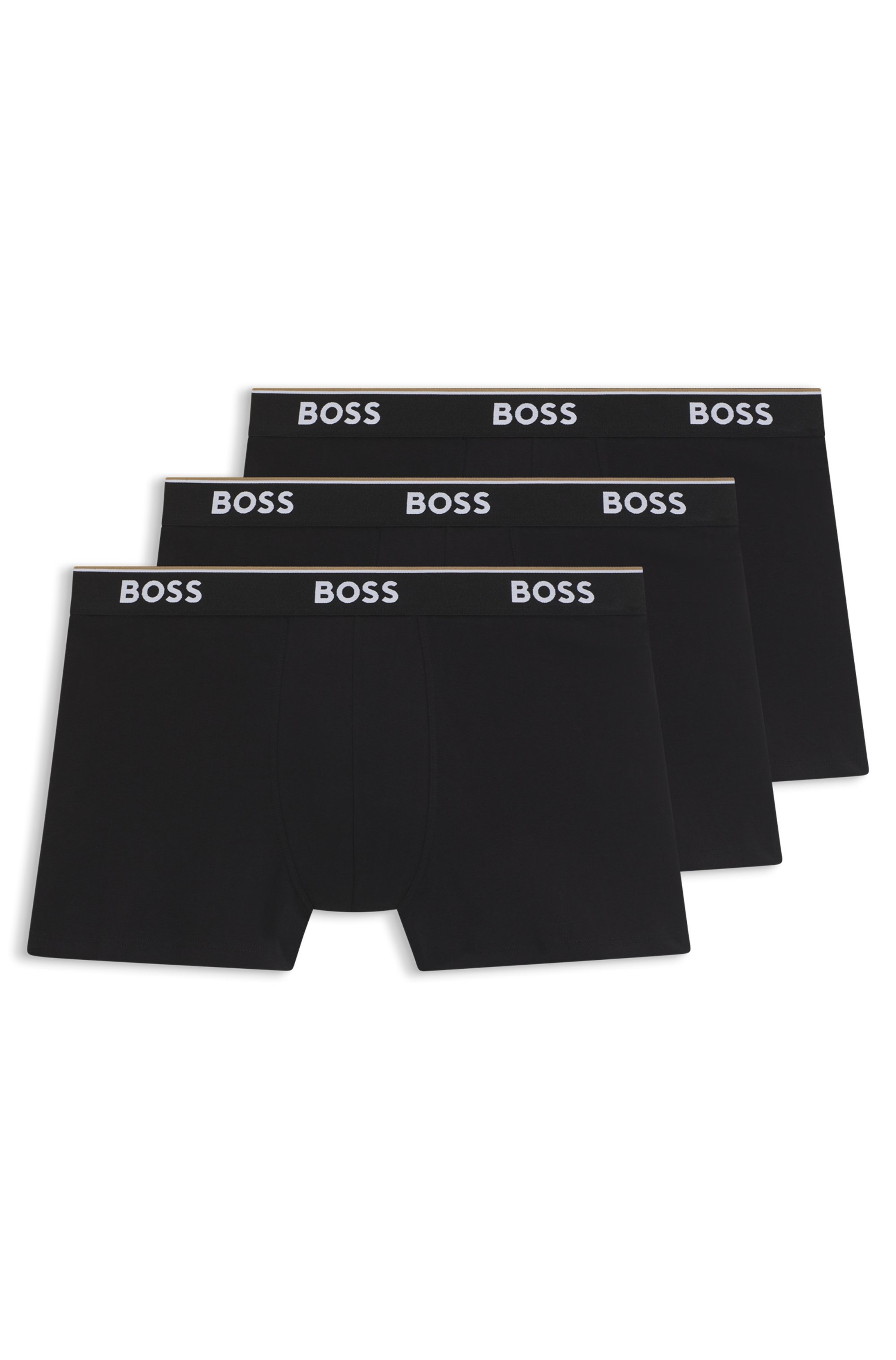 BOSS Langer Boxer »Brief 3 PACK«, mit farblich passendem Webbund