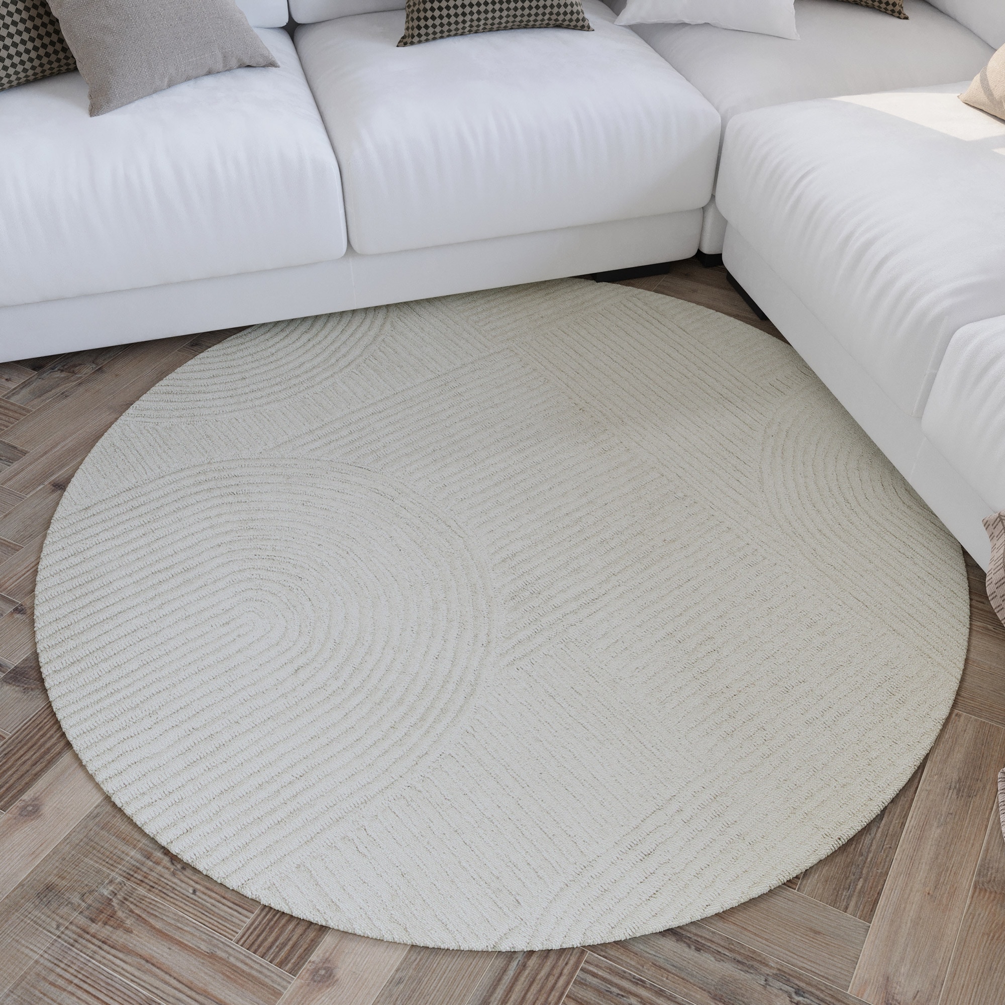 Wecon home Wollteppich "Hamptons THIRTYSIX" rund 15 mm Höhe Schurwolle, Kur günstig online kaufen