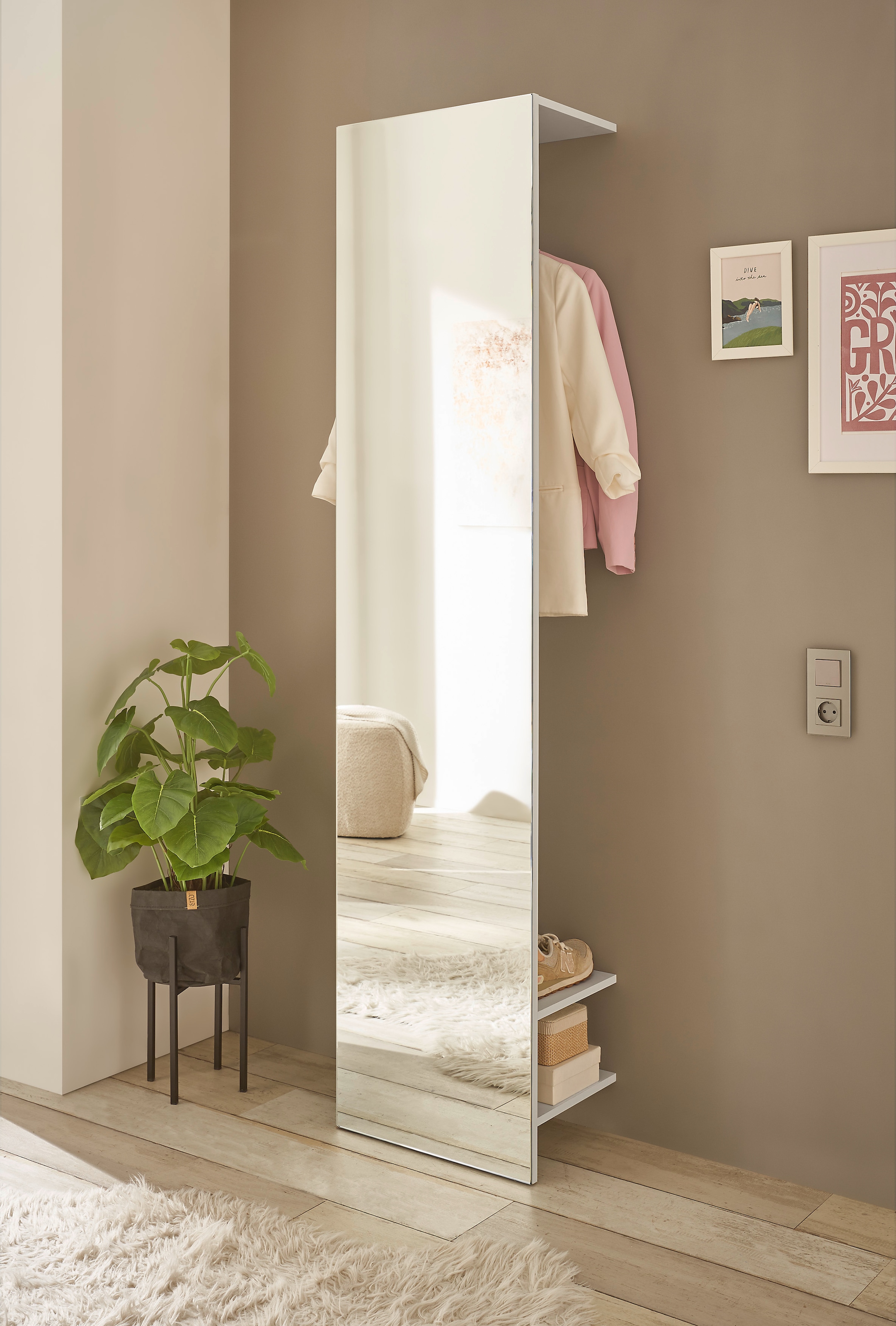 INOSIGN Garderobenschrank "GiRON/CiTY, Schrank mit Spiegelfront, moderner K günstig online kaufen