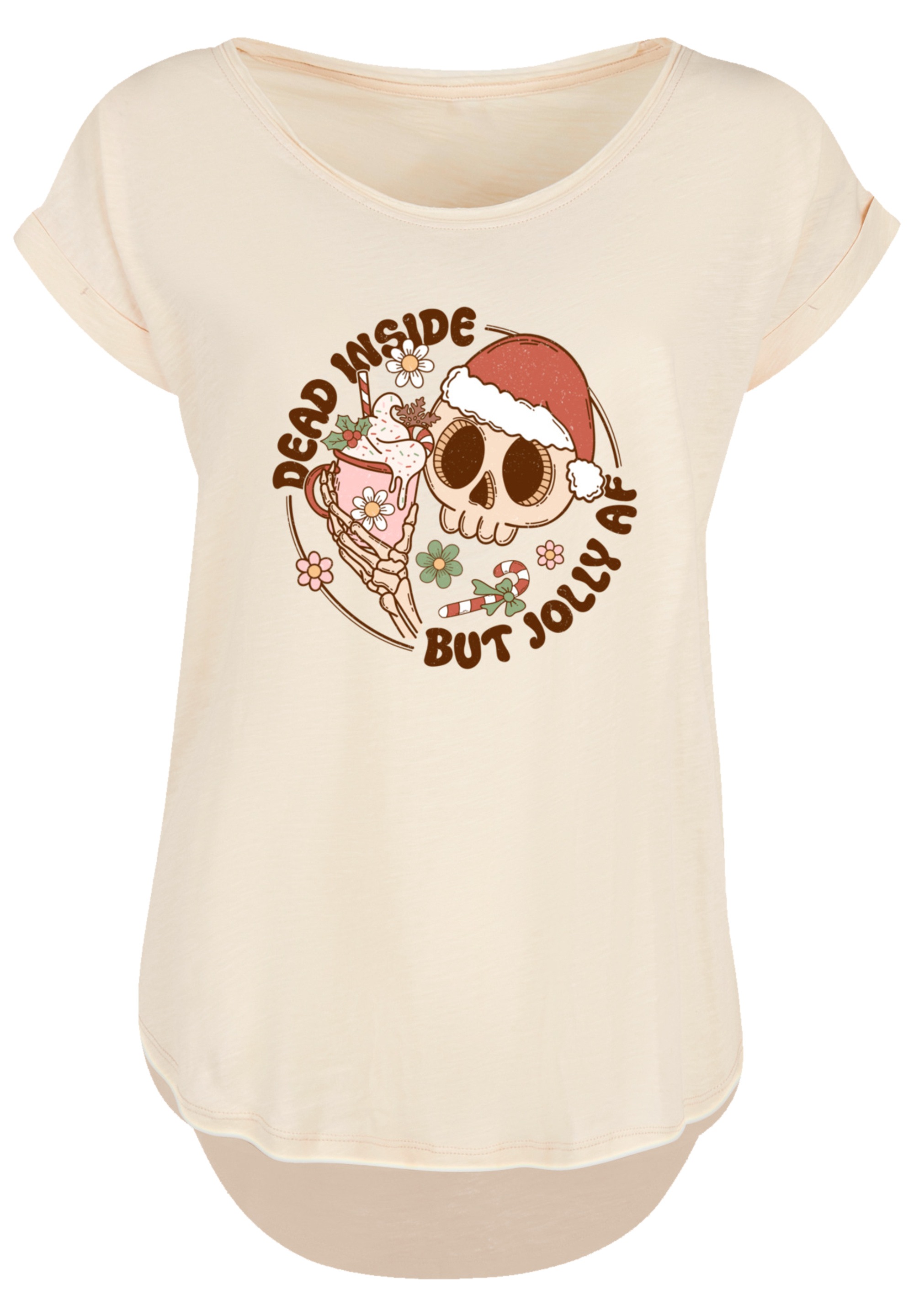 F4NT4STIC T-Shirt »Dead inside but jolly AF Weihnachten«, Premium Qualität, Weihnachts-Kollection