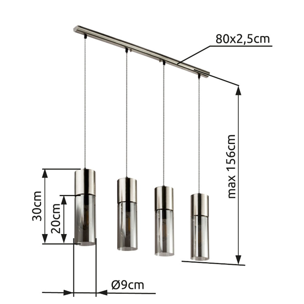 GLOBO LIGHTING Hängeleuchte »ANNIKA« E27 1 Stk. Hängeleuchte, Glas, E27