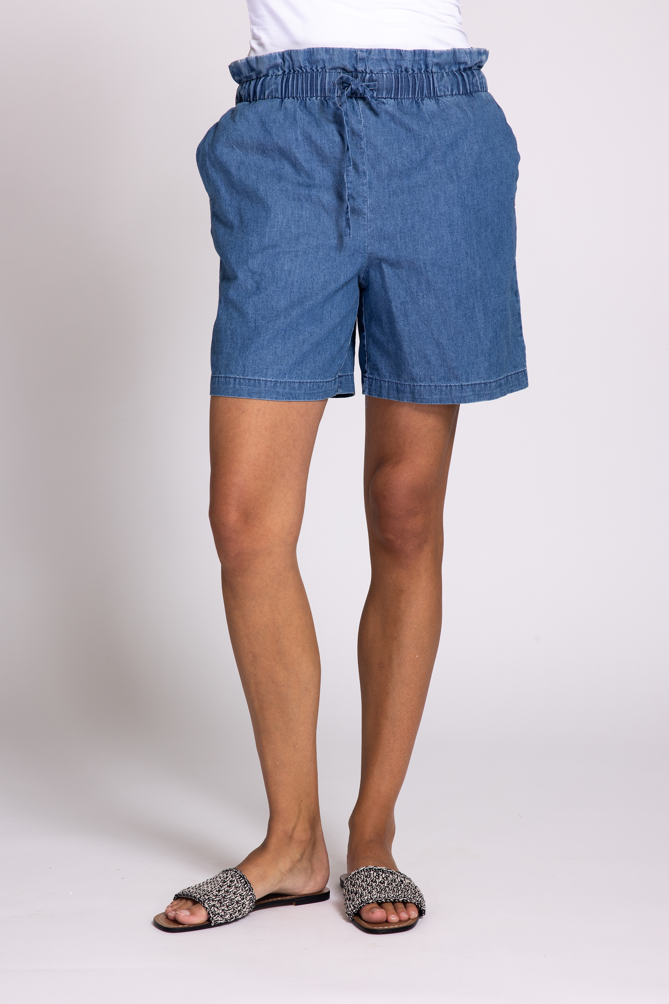 Zhrill Shorts "PAOLA", Sommerhose Denim-Look, mit elastischem, gerafftem Bu günstig online kaufen