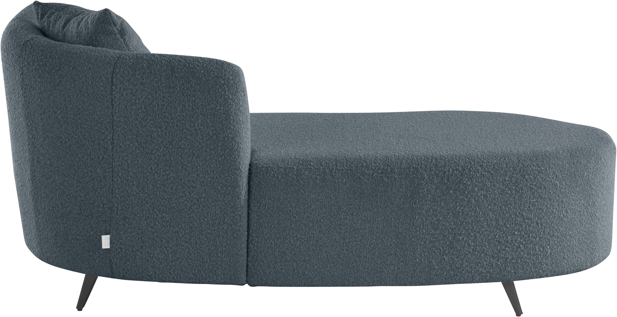 Recamiere HOME AFFAIRE "Hulby", blau (blaugrau), B:182cm H:82cm T:90cm, 95% Polyester, 5% Polyacryl, Sofas, Recamiere, wahlweise mit und ohne Hocker und Armlehne links oder rechts 2