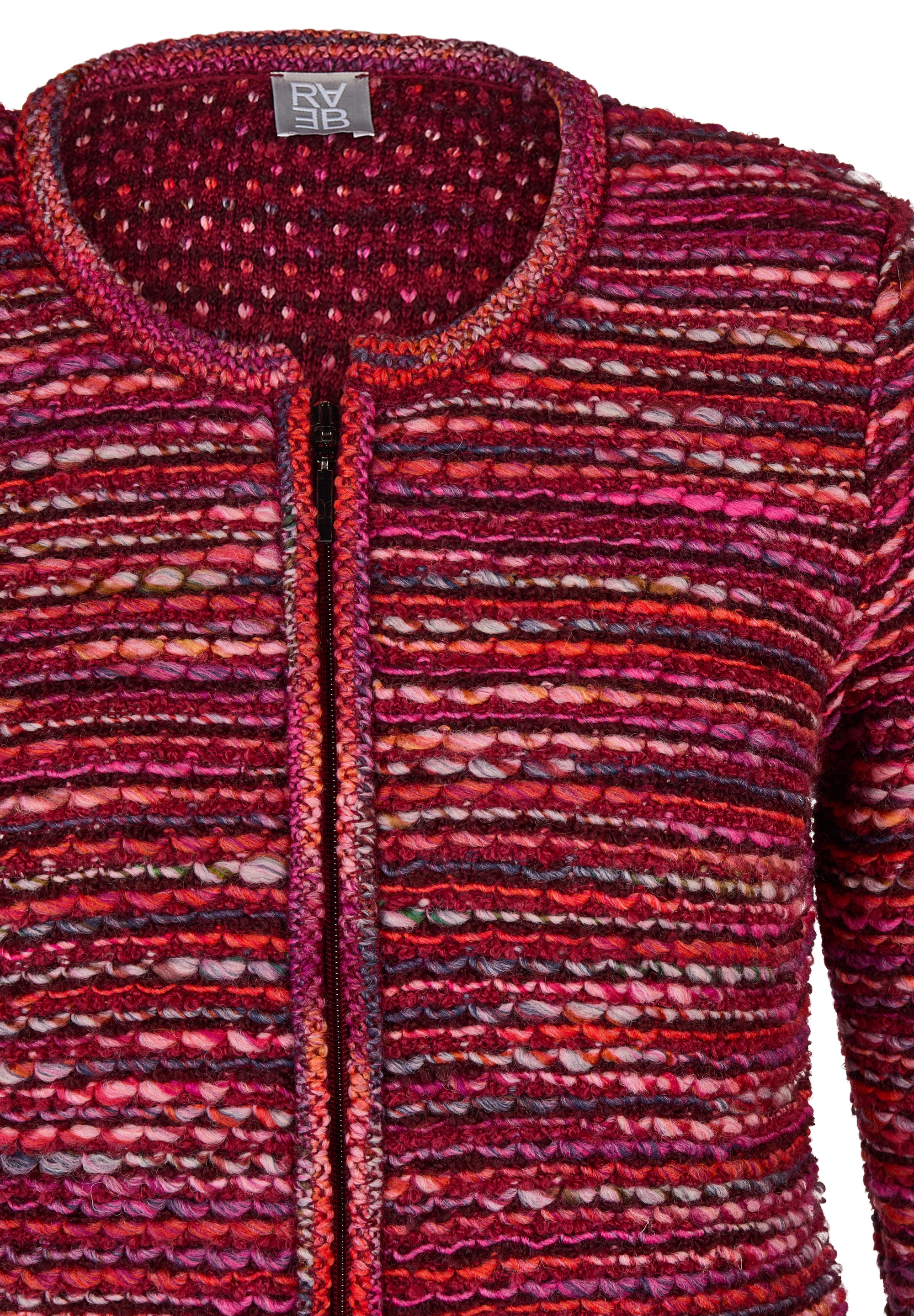 Rabe Strickjacke , im Streifen-Design und in Strick-Optik
