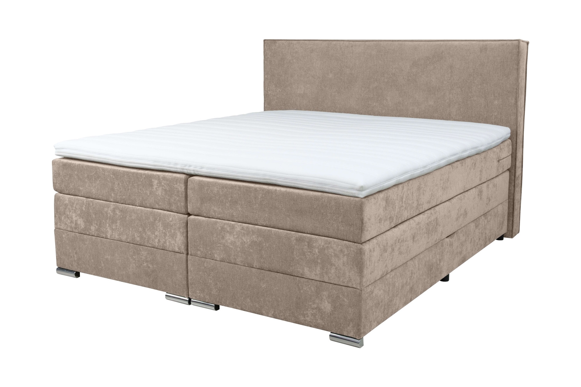 Home affaire Boxspringbett »Romeo, Doppel- & Polsterbett, Federkernbett, Komfortbett, 160, 180 cm« inkl. 6 cm Topper, zwei Bettkästen, Taschen-Federkernmatratze in H4