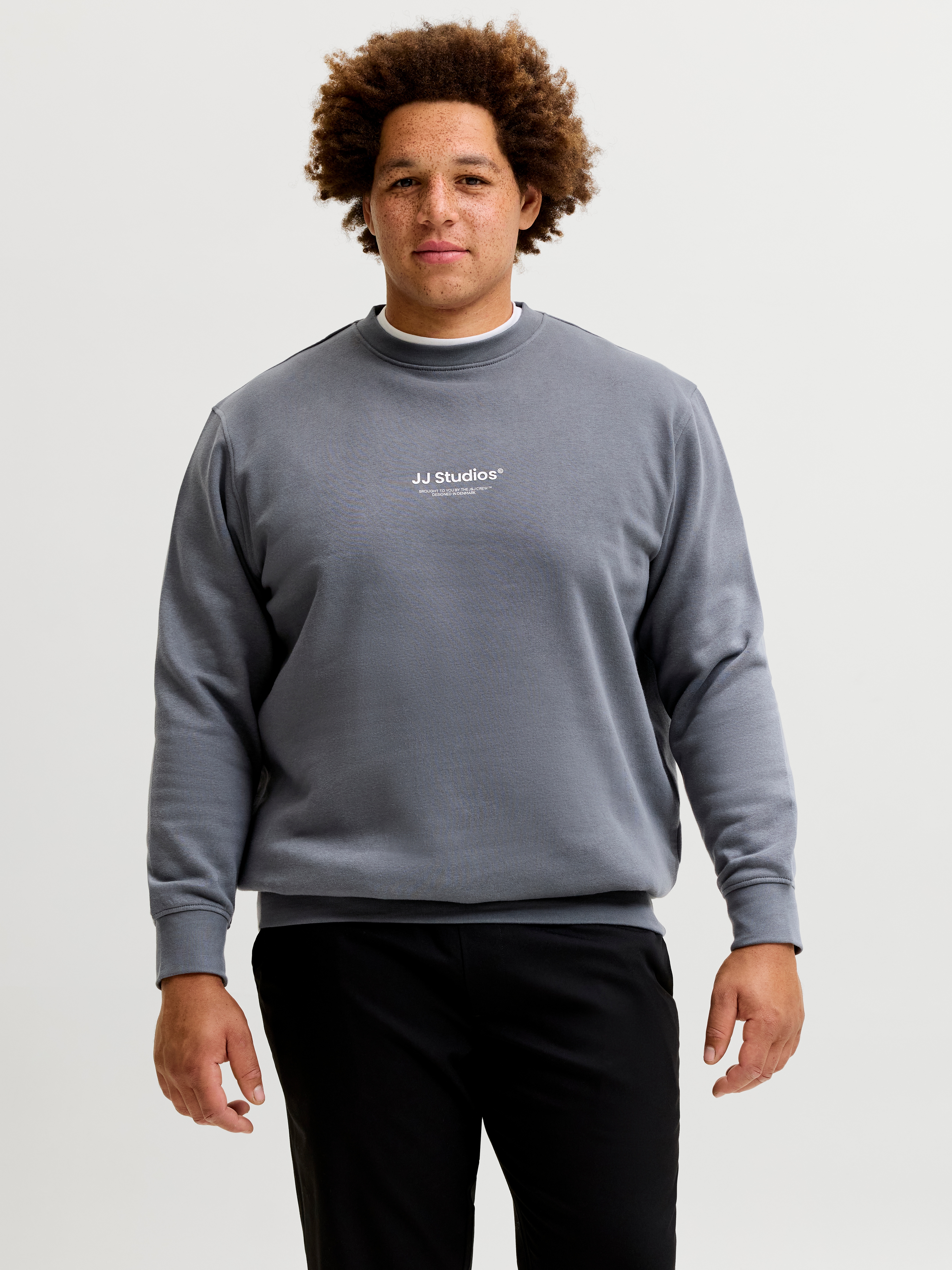 Jack & Jones PlusSize 1100000002199 "JJESOHO SWEAT CREW NECK NOOS PLS", Baumwollmischung, regular fit