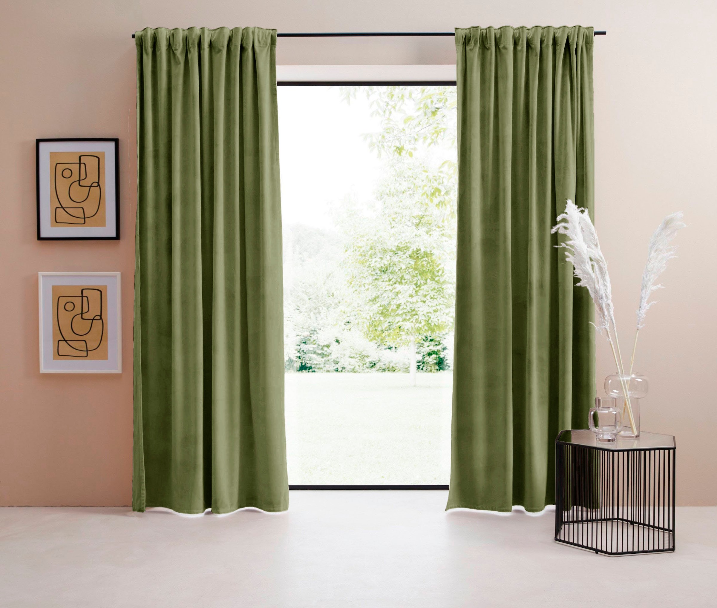 LeGer Home by Lena Gercke Vorhang "Samt Ladina" Multifunktionsband 1 Stk. t günstig online kaufen