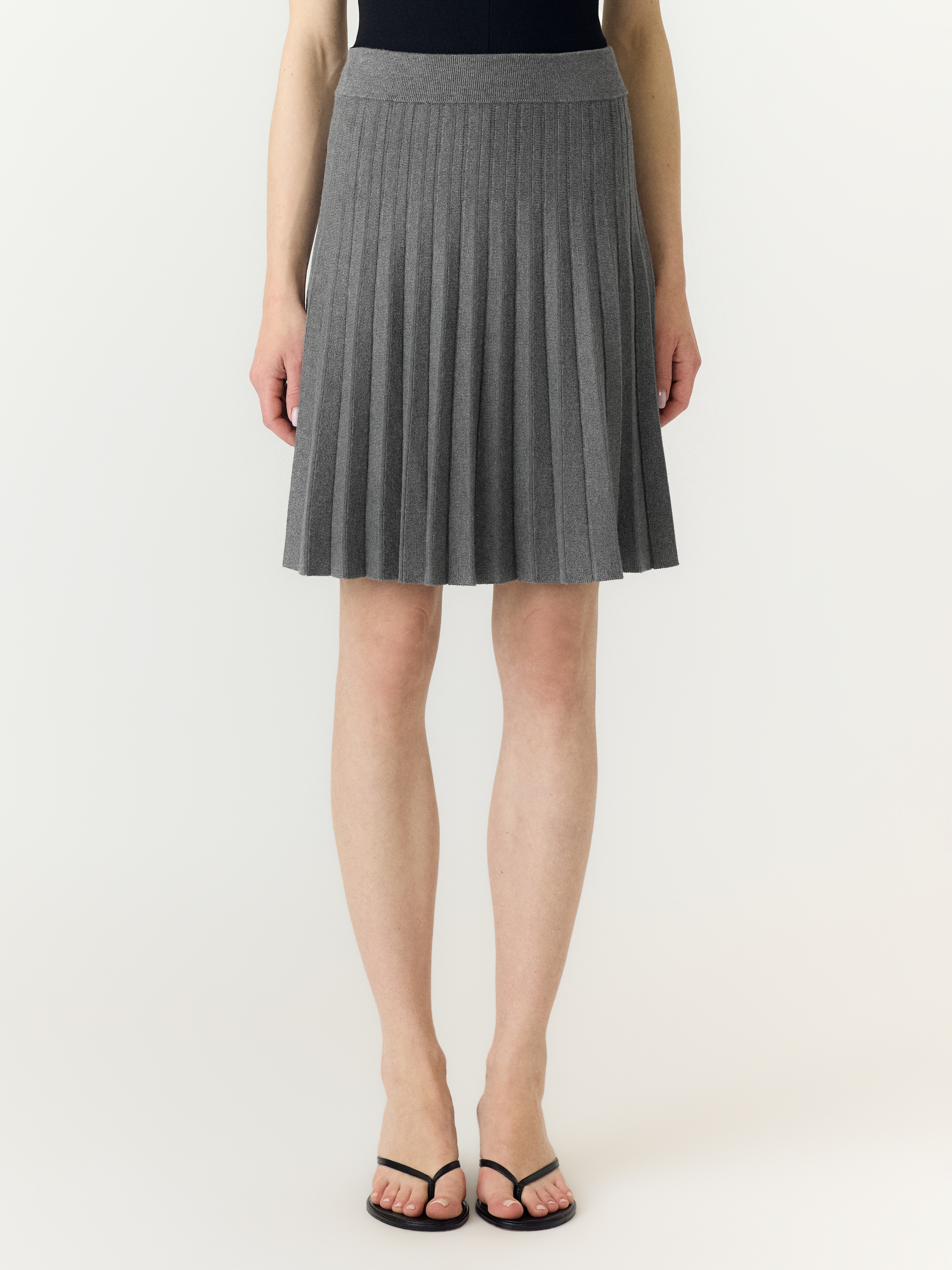 Y.A.S Strickrock "YASELENA HW PLEATED SKIRT S. NOOS" Viskosemischung