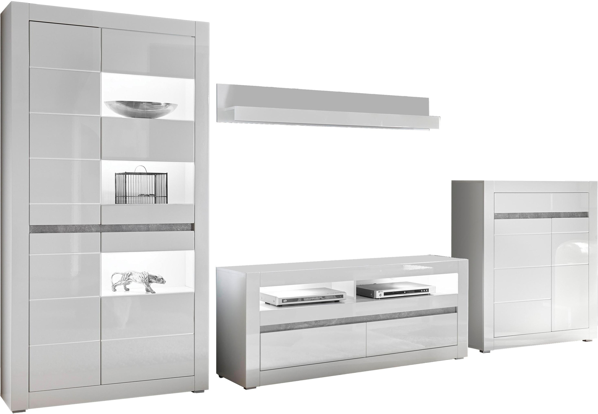 Home affaire Wohnwand "Carat" Set, 4 Stk. tlg. günstig online kaufen