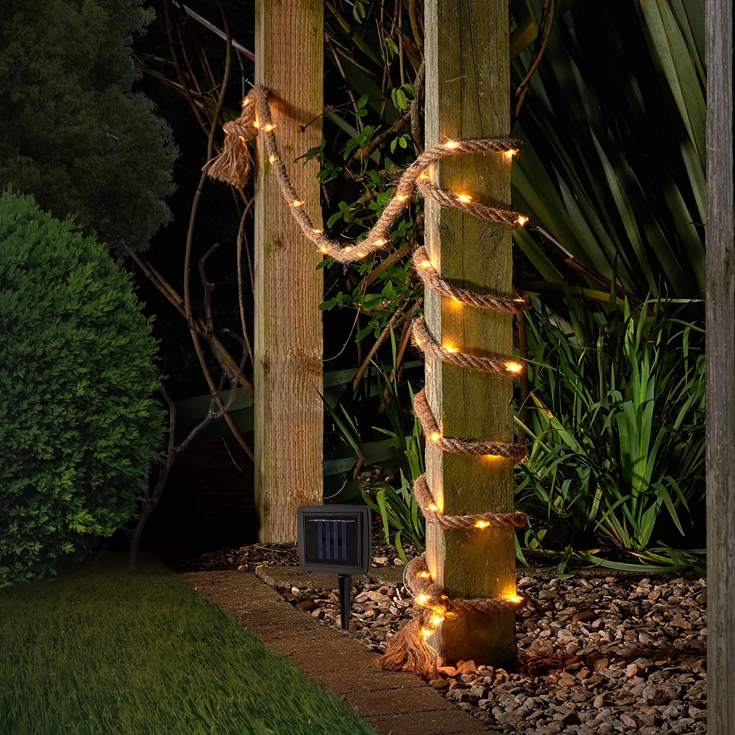 näve LED Solarleuchte "Solar-Lichterkette "CANAMO"" 1 Stk. Warmweiß Inkl. D günstig online kaufen