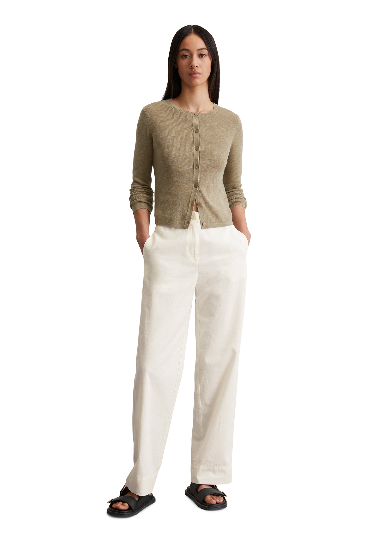 Marc O'Polo Cardigan »aus Baumwoll-Leinen-Slub-Garn«
