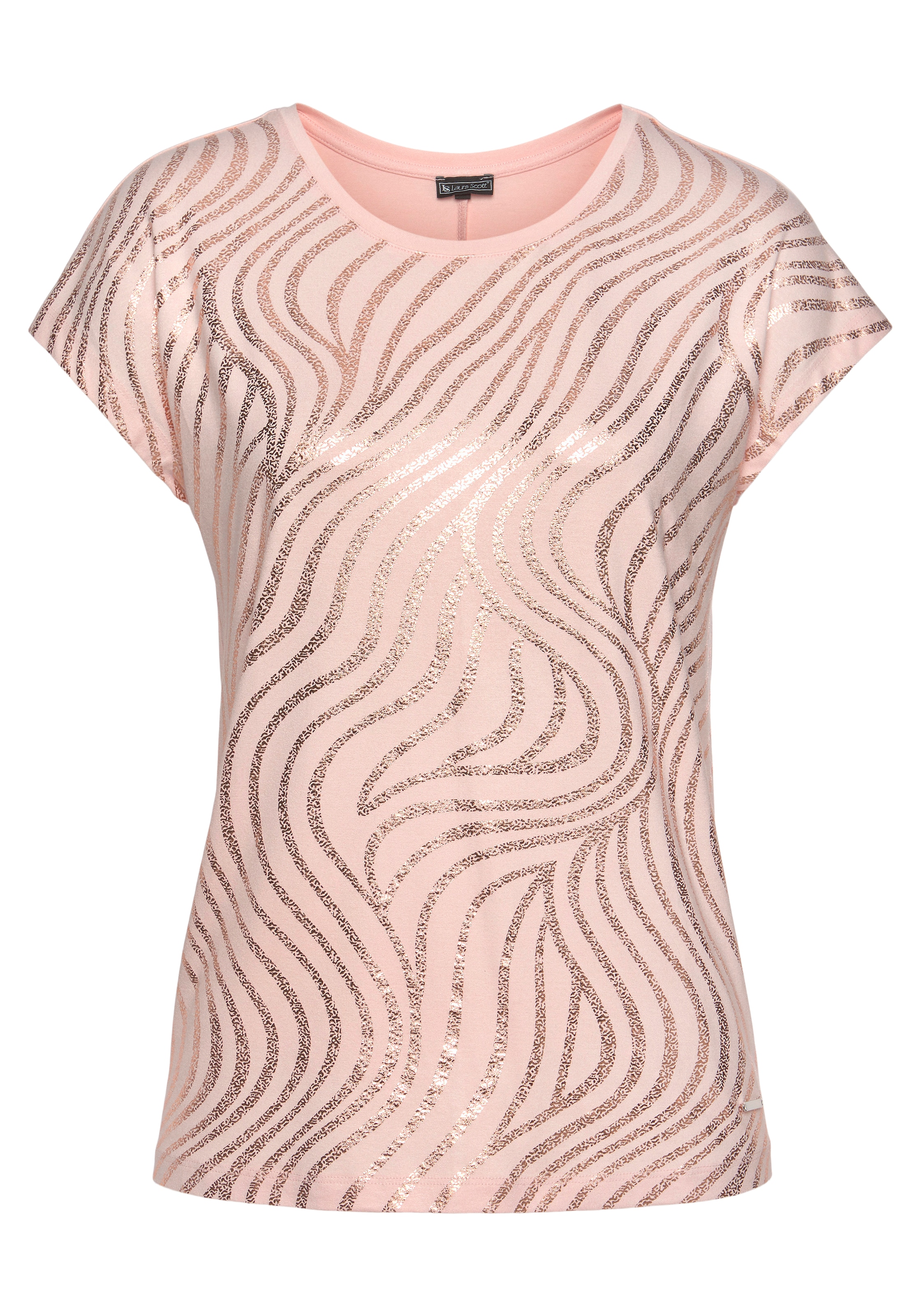 Laura Scott Rundhalsshirt, mit Folienprint