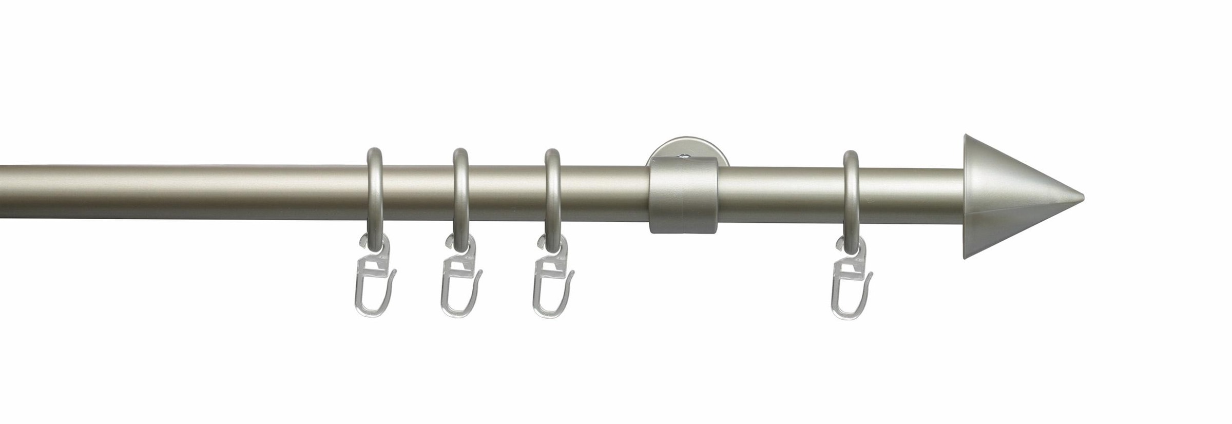 Liedeco Gardinenstange "Kegel" Ø 20 mm 1 läufig-läufig Fixmaß günstig online kaufen