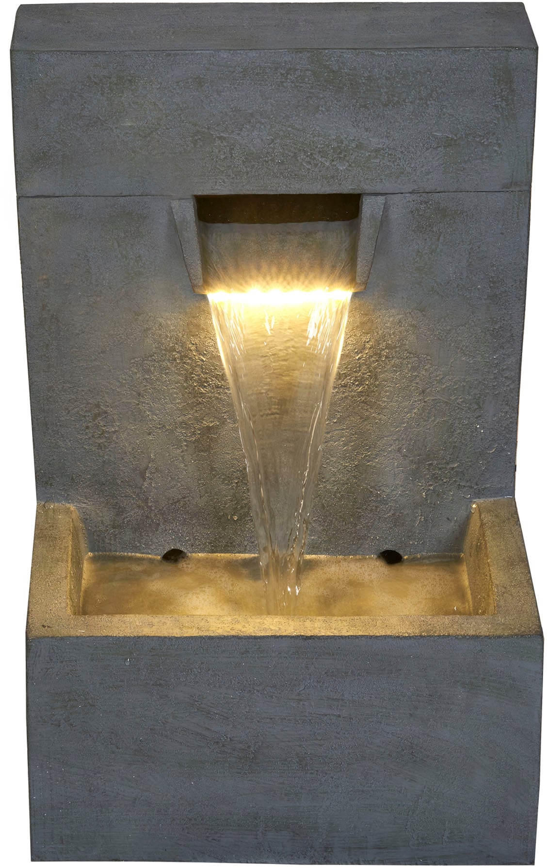 AcquaArte Gartenbrunnen »Wasserspiel Wasserfall POSADA«, Komplettset mit LED-Beleuchtung, Becken...