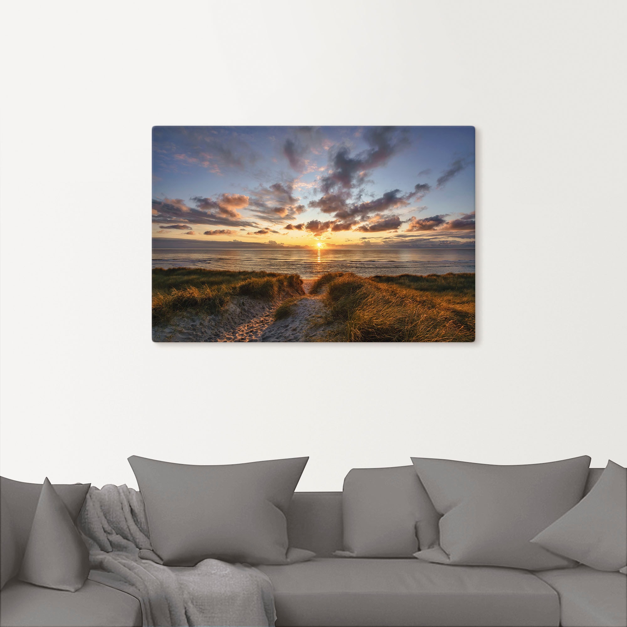 Artland Wandbild »Sonnenuntergang auf Sylt«, Bilder vom Sonnenuntergang & -aufgang, (1 St.), als Leinwandbild, Poster in verschied. Größen