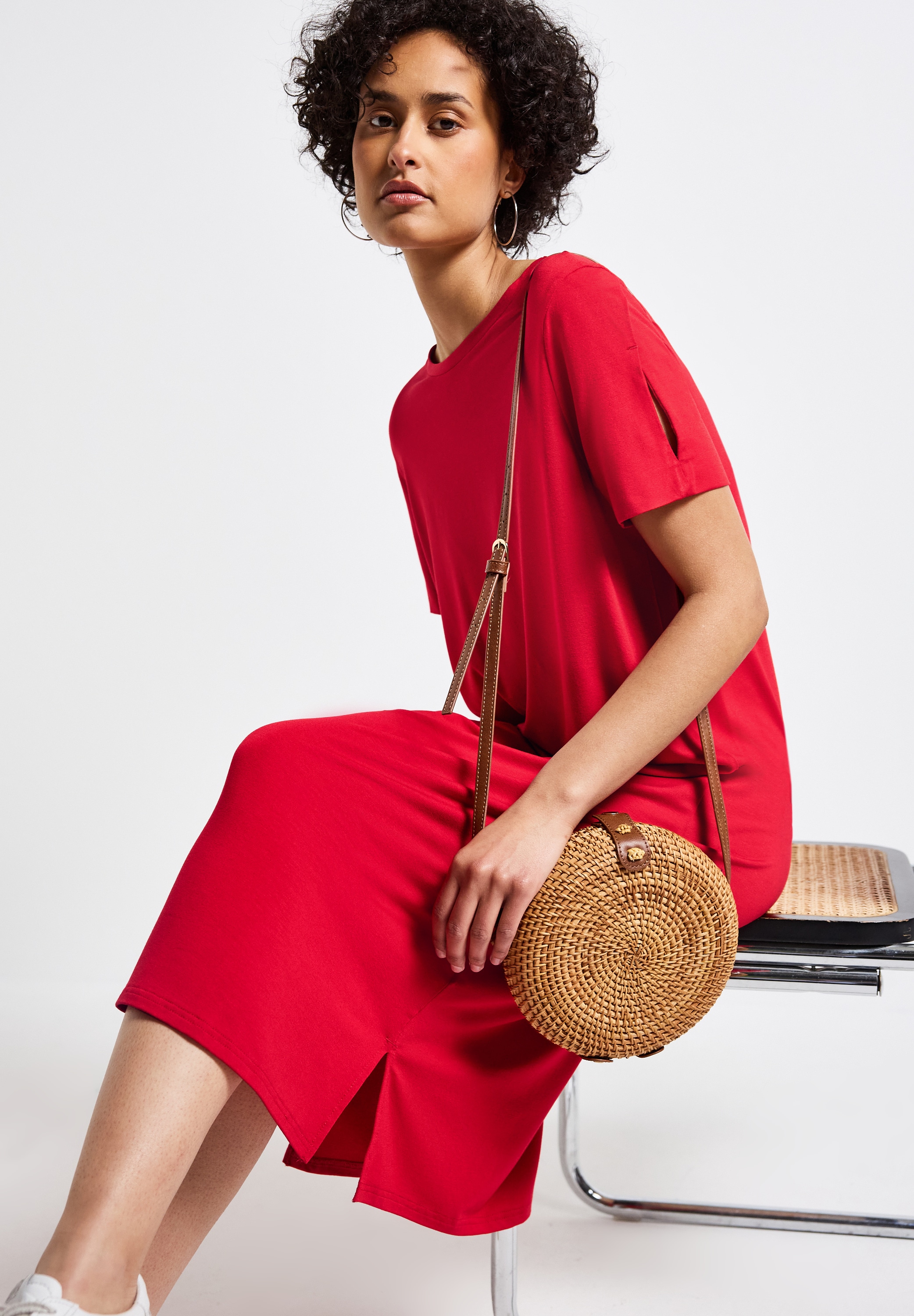 STREET ONE Shirtkleid, mit Schlitzdetail
