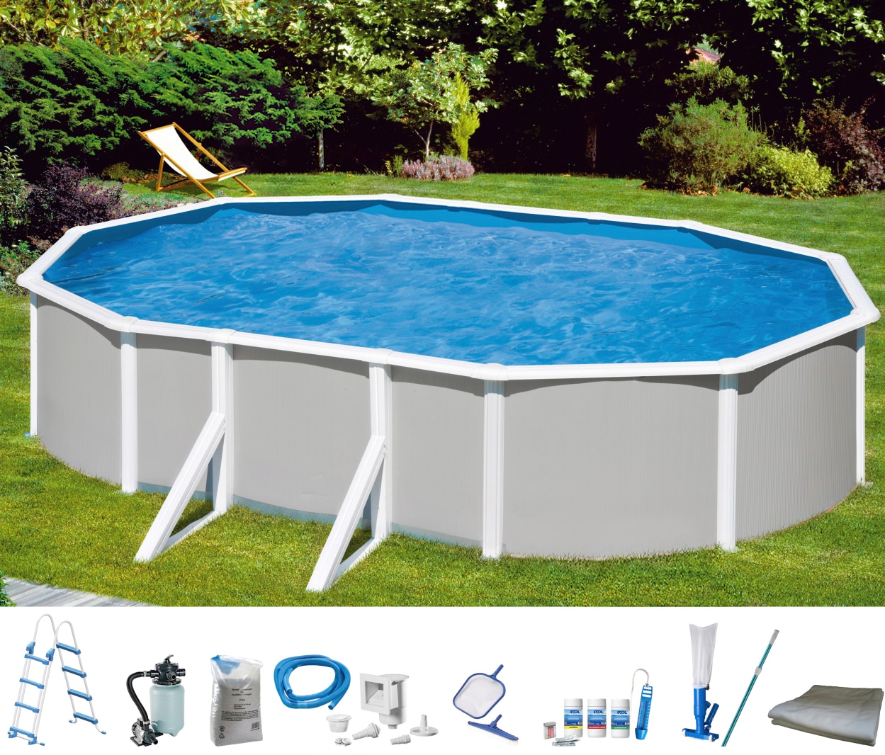 my POOL BWT Ovalpool "BELIZE 4", (Komplett-Set, 10 tlg.), Höhe 132 cm, in v günstig online kaufen