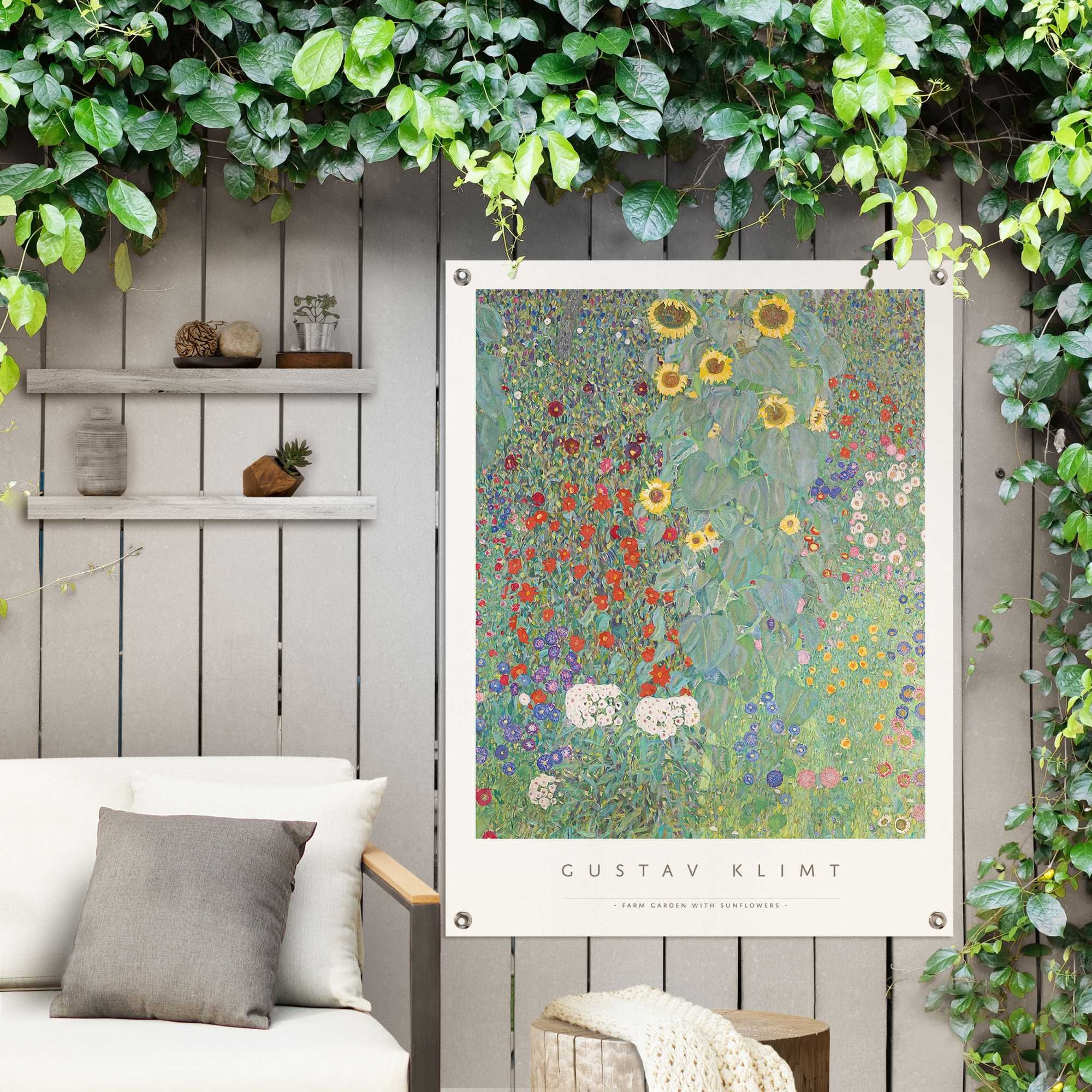 Reinders Poster "Gustav Klimt - Sonnenblumen", Outdoor für Garten oder Balk günstig online kaufen