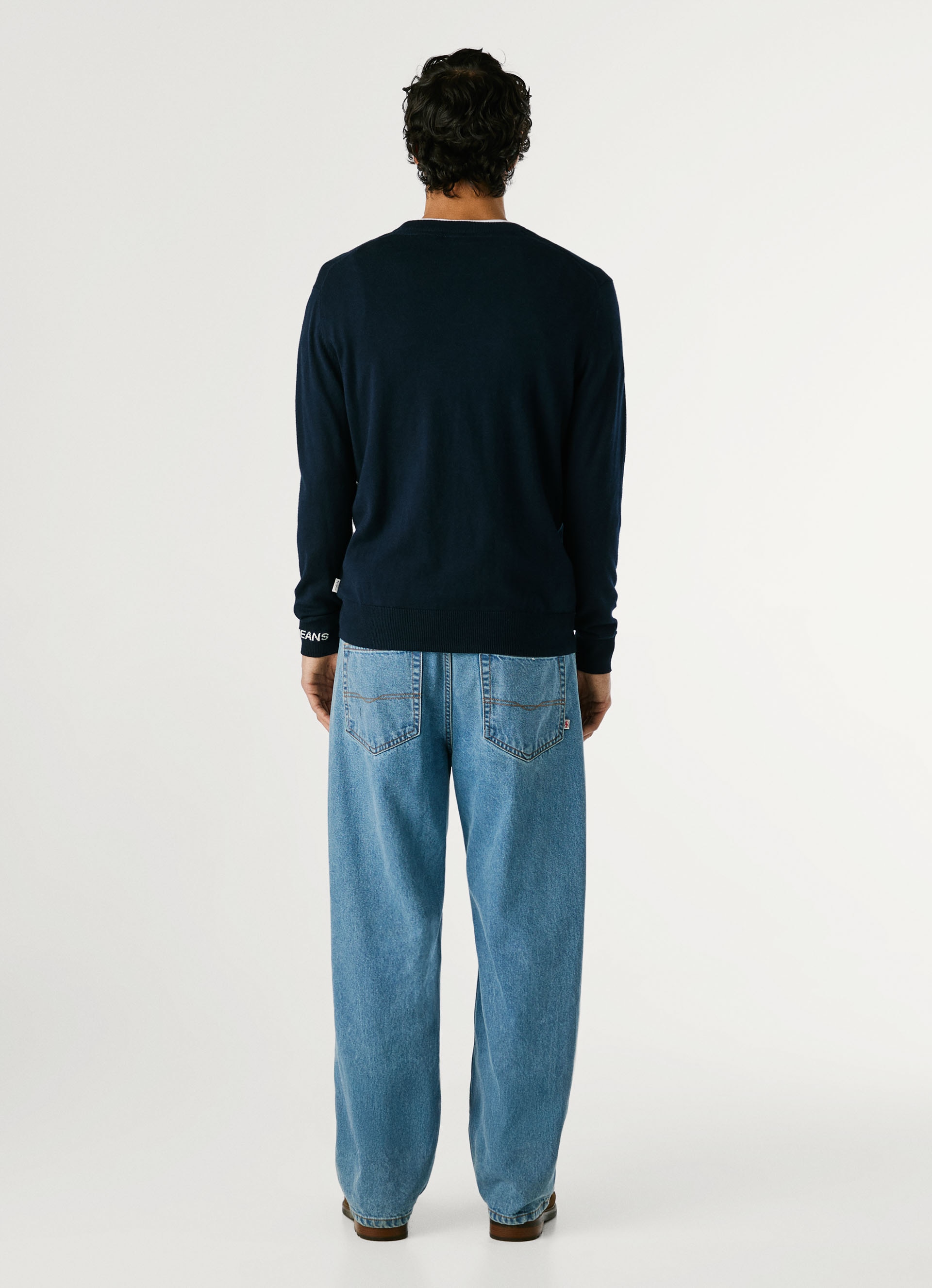 Pepe Jeans Strickpullover »ANDRE CREW NECK« mit Rundhals, Logo-Jacquard