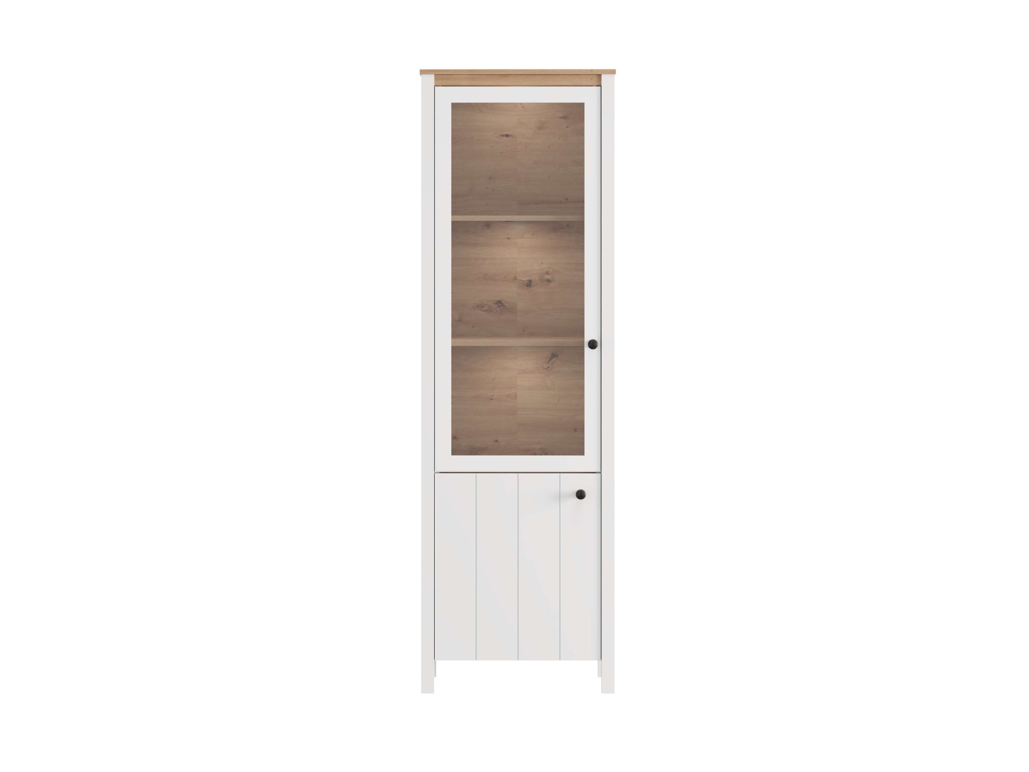 Home affaire Vitrine »BEDFORD Vitrinenschrank, Glasschrank, Standvitrine, Highboard« MDF-Profil 2D ummantelt, Hotstamping, 1mm ABS-Kanten, 4 Einlegeböden