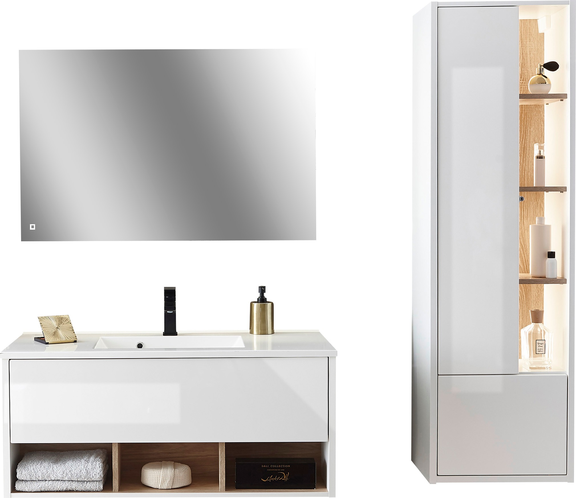 Home affaire Badmöbel-Set "Studio Line, Bad im modernen Design, 3-teiliges günstig online kaufen