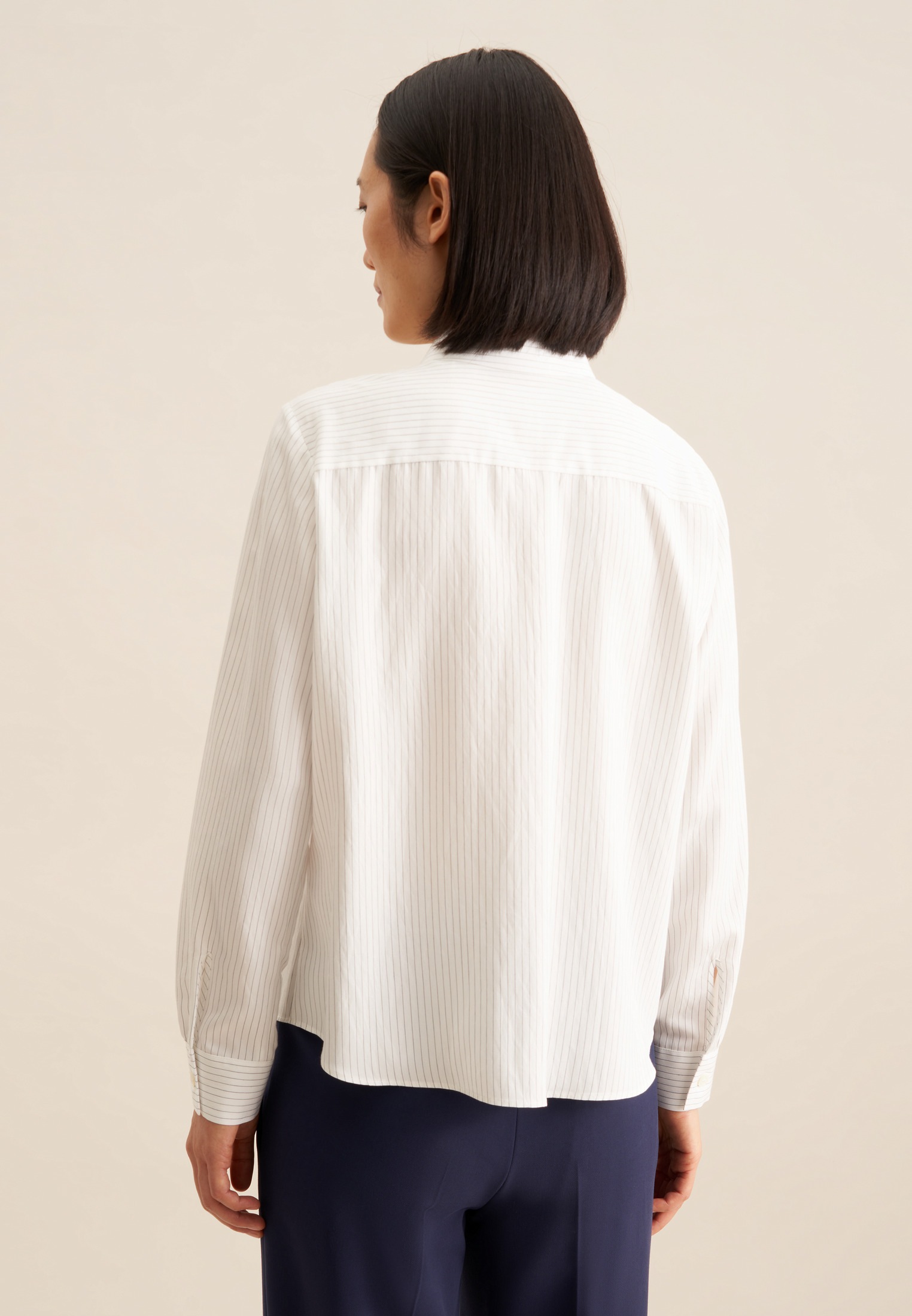 seidensticker Hemdbluse "Schwarze Rose" 1/1 Kragen Streifen günstig online kaufen