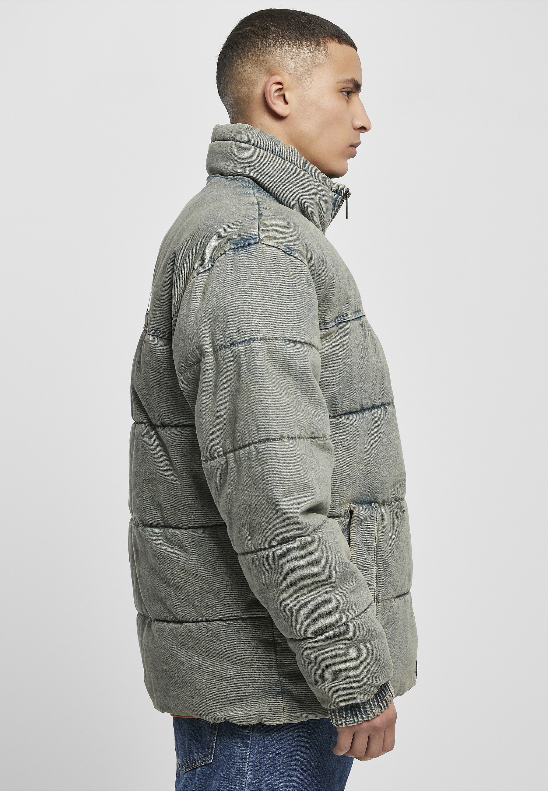 Karl Kani Winterjacke »Karl Kani Herren KM224-019-1 KK OG Denim Puffer Jacket« 1 Stk. tlg. ohne Kapuze