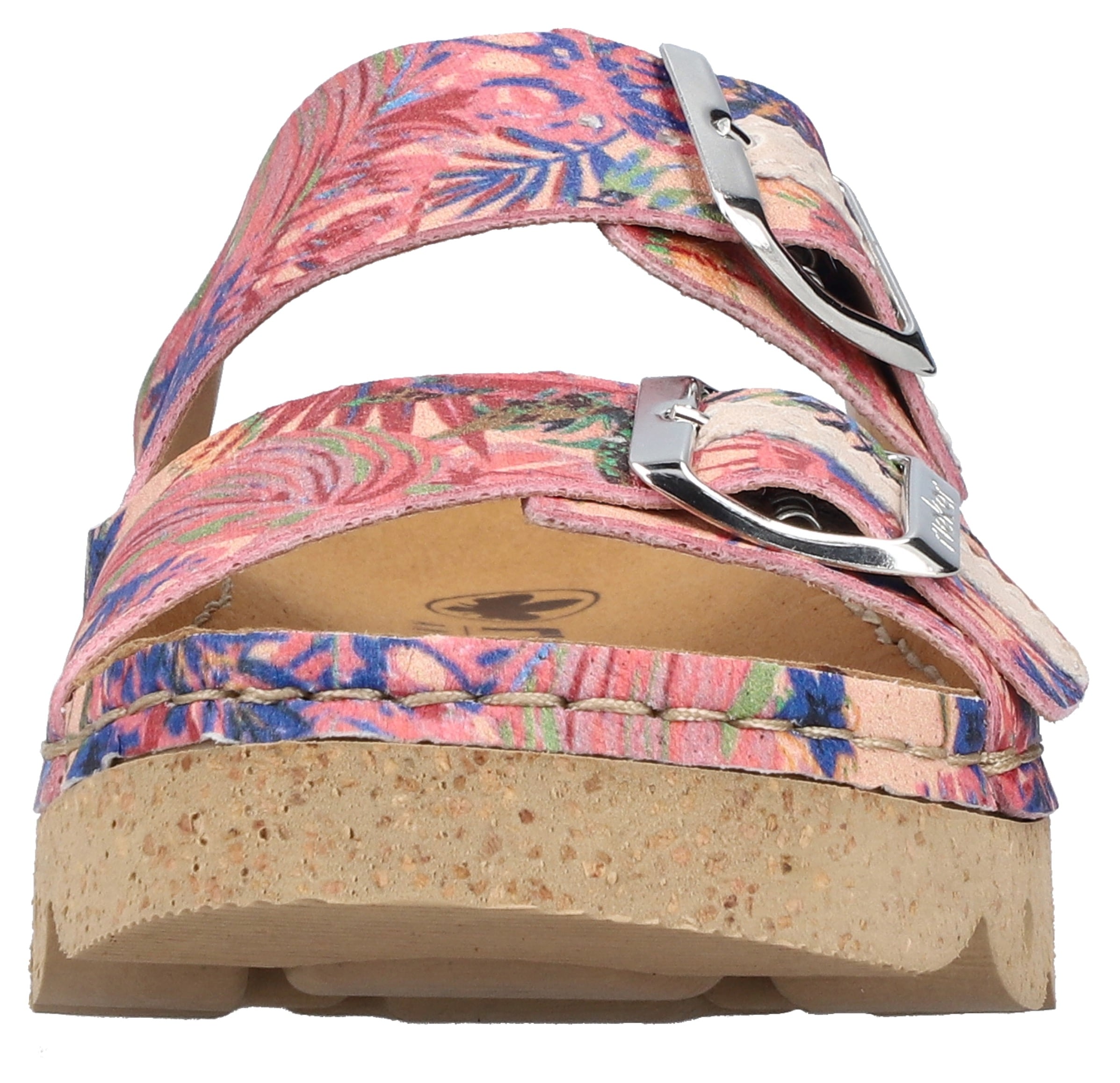 Rieker Pantolette, Sommerschuh, Schlappen, Hausschuh mit verstellbaren Schnallen