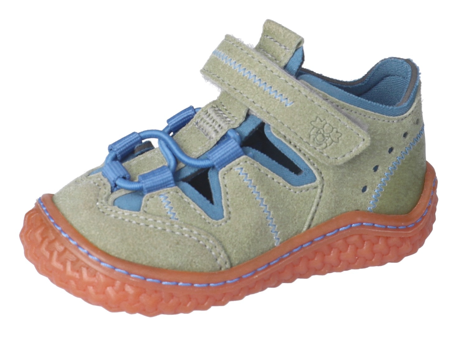 Baby Barfußschuh "Jerry WMS: mittel", PEPINO BY RICOSTA, Gr. 25, blau, Lederimitat, Textil, Schuhe, Barfußschuh mit Gummizug u. Klett,