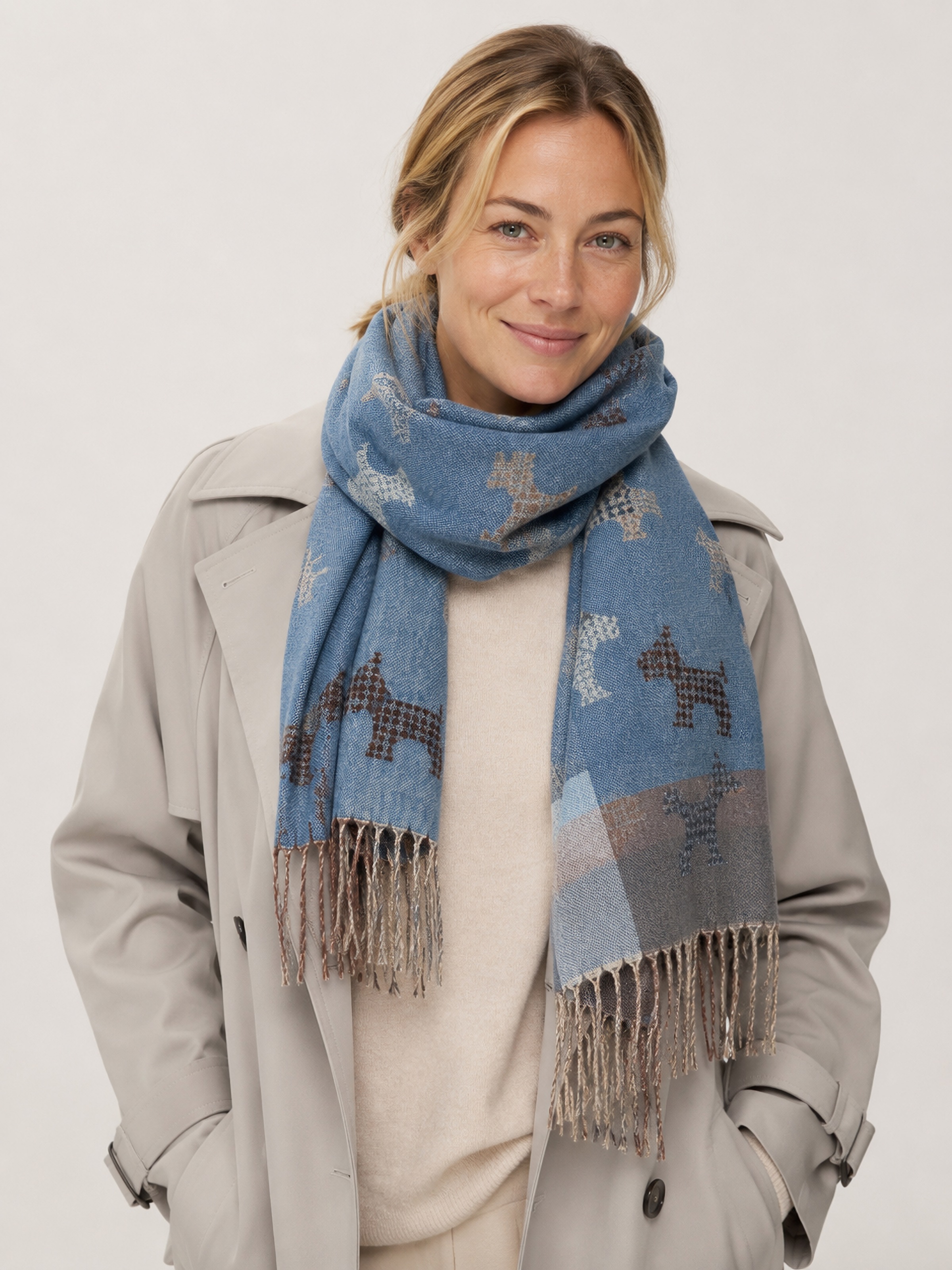 COLLEZIONE ALESSANDRO Modeschal »Scotty« 1 Stk. warmer Winterschal mit Hündchen-Motiv
