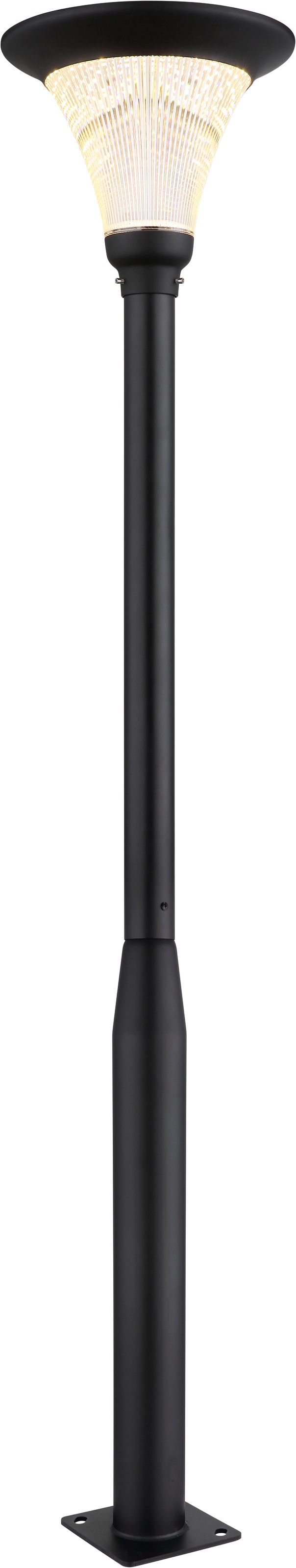 GLOBO LIGHTING LED Solarleuchte »SOLARLEUCHTE ALUMINIUM DRUCKGUSS GRAU, 1XLED« LED-Modul 1 Stk. warmweiß - kaltweiß