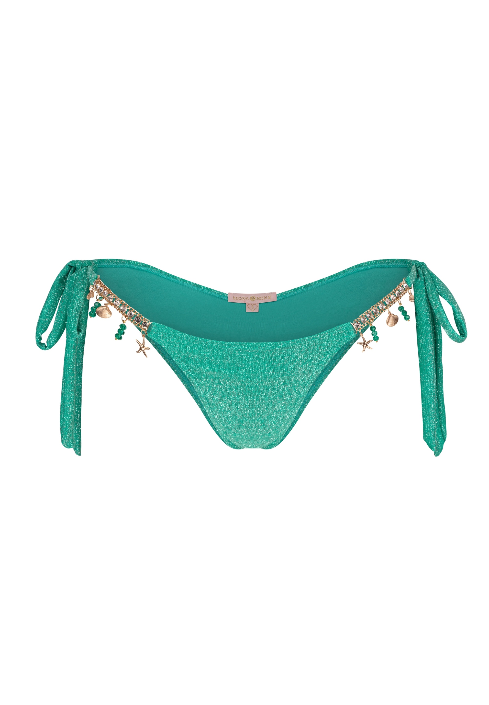 Moda Minx Bikini-Hose »Lumiere Seychelles«, (1 St.), mit Glitzersteinchen und Anhängern