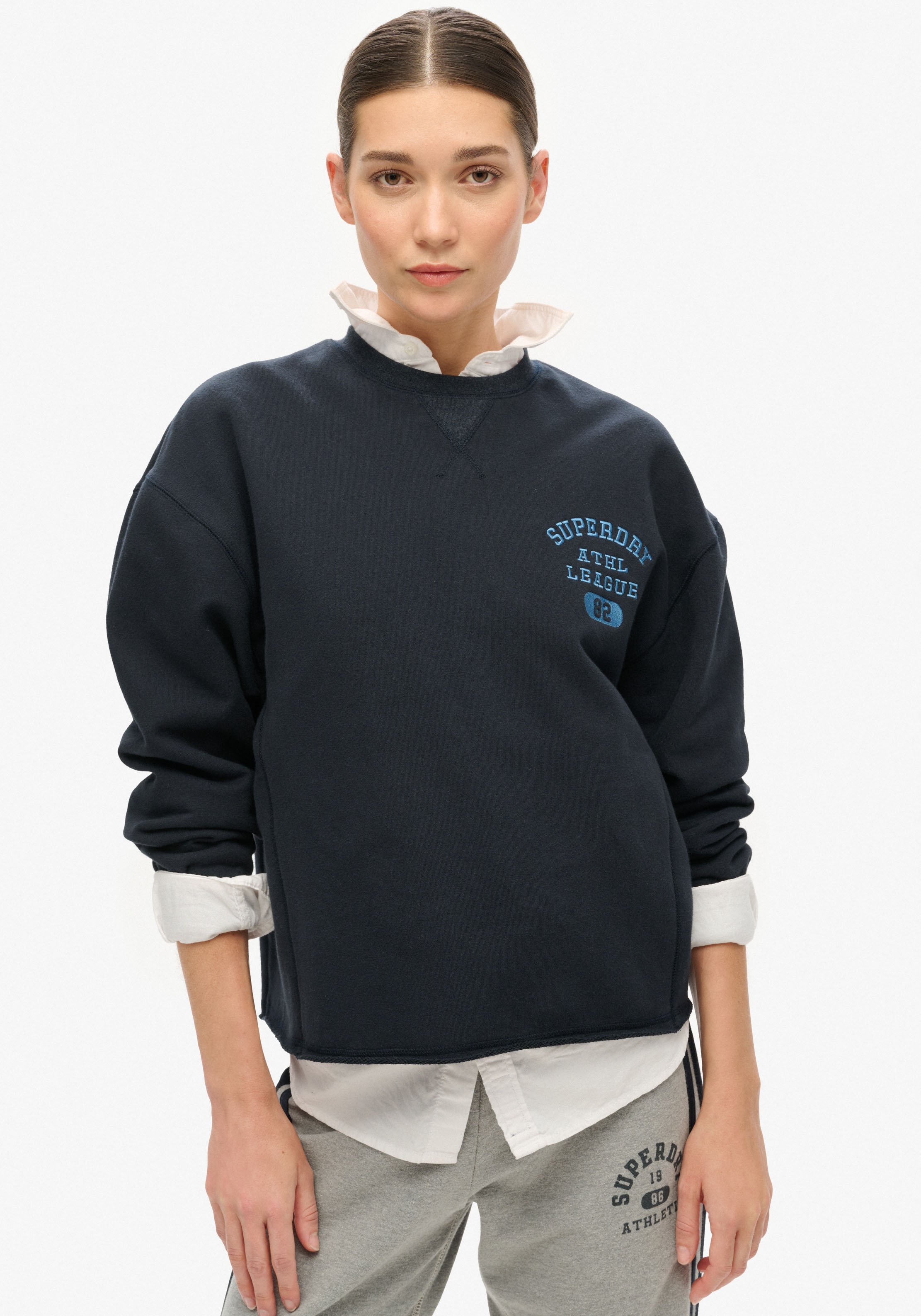 Superdry Sweatshirt "ATHLETIC LOOSE CROP CREW" günstig online kaufen