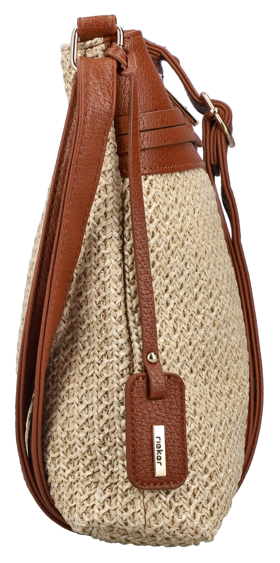 Rieker Umhängetasche, Schultertasche, Damen-Tasche mit abnehmbarem Logo-Anhänger