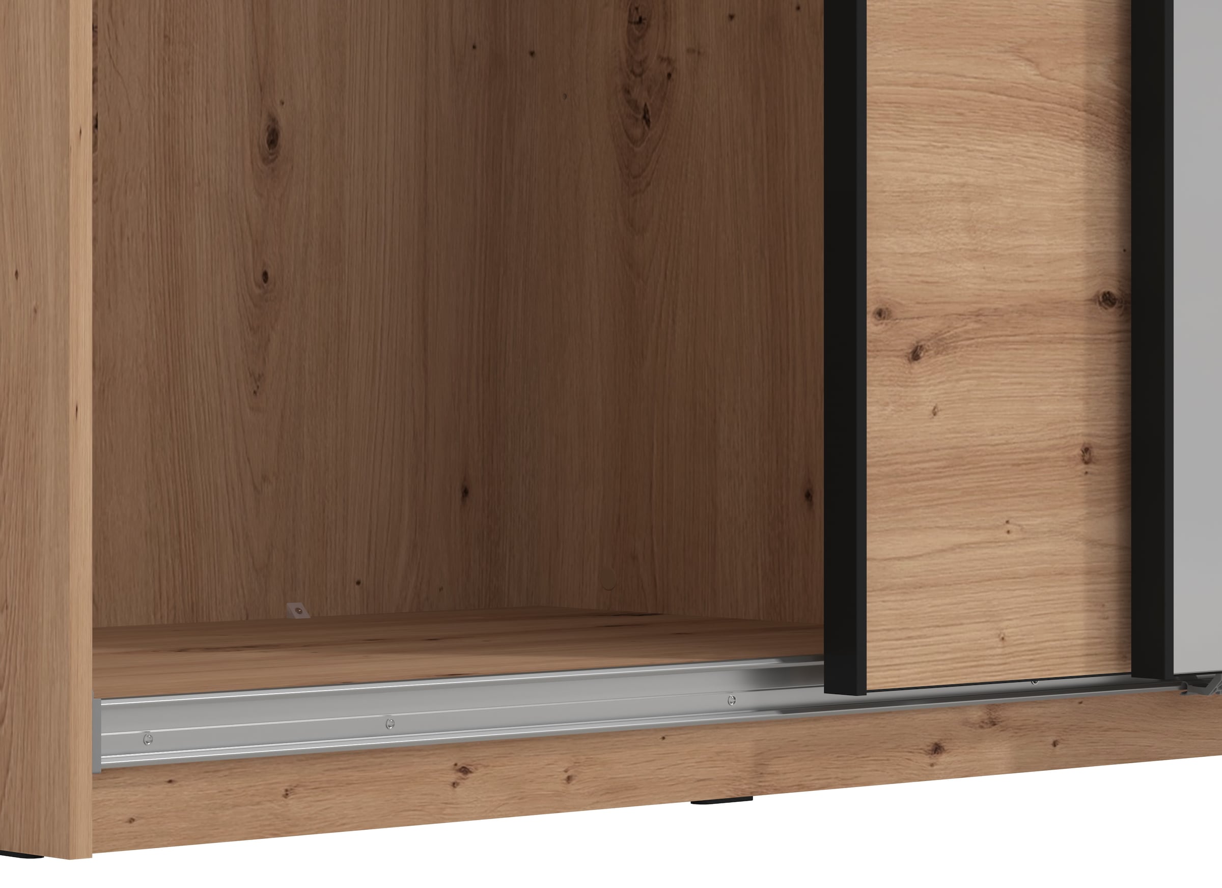 INOSIGN Schwebetürenschrank »Sardinia, Kleiderschrank mit Spiegel, Made in Europe«, viel Stauraum durch großzügige Innenausstattung, 170 oder 262cm breit
