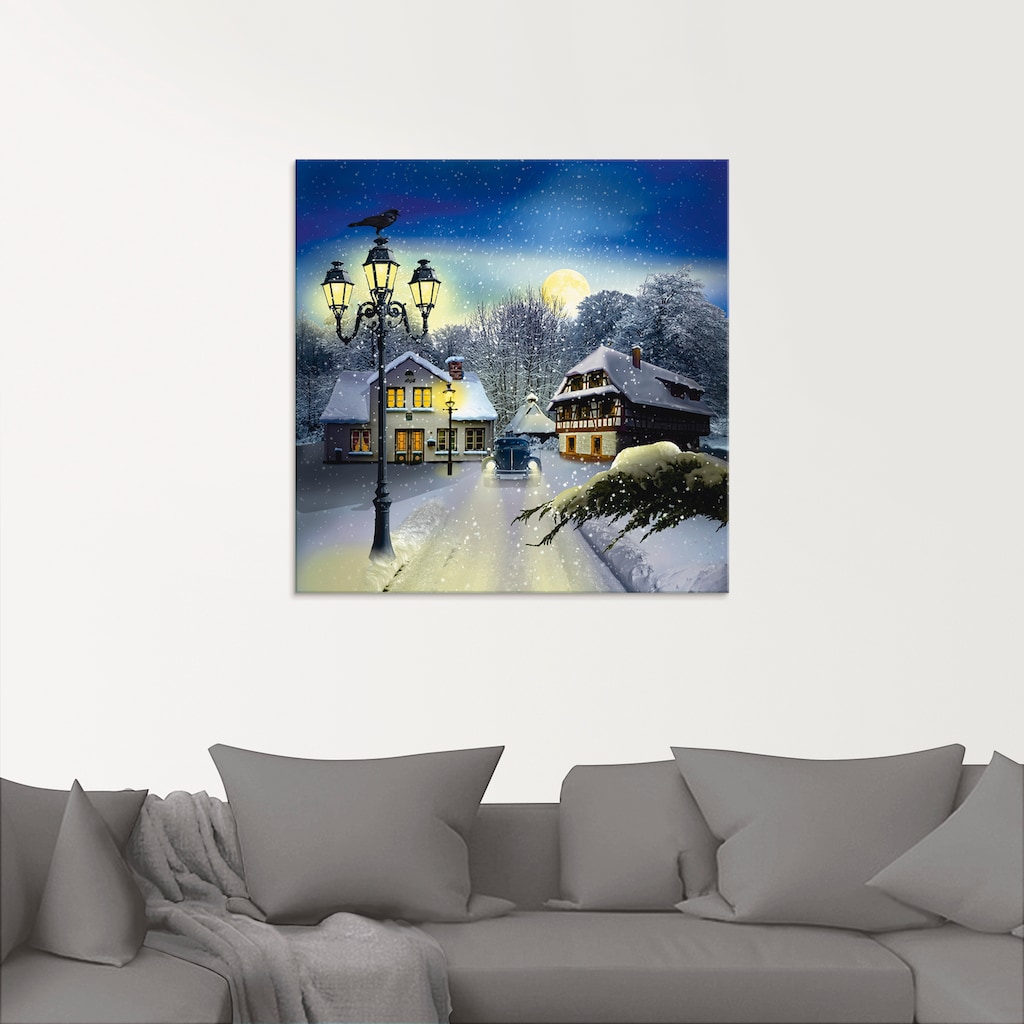 Artland Glasbild »Winterzeit«, Vier Jahreszeiten, (1 St.)