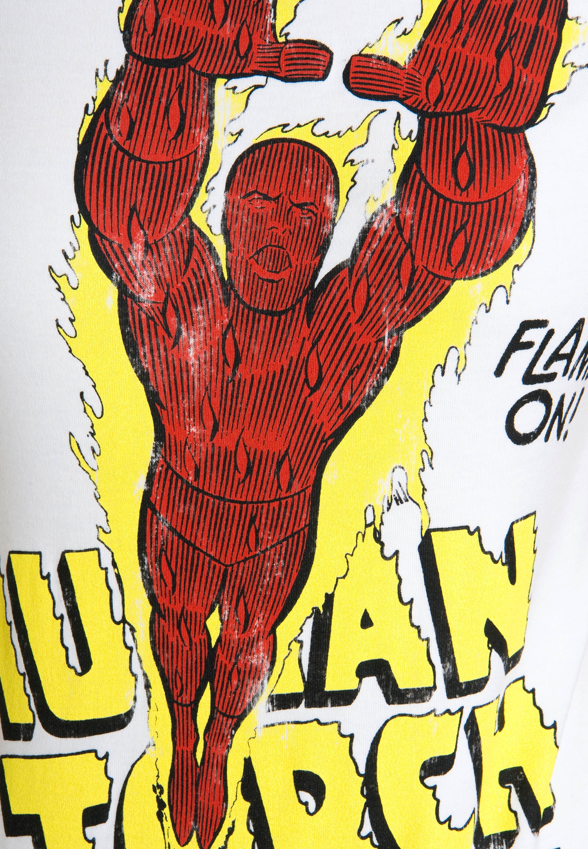 LOGOSHIRT T-Shirt »Human Torch – Flame On«, mit lizenziertem Originaldesign